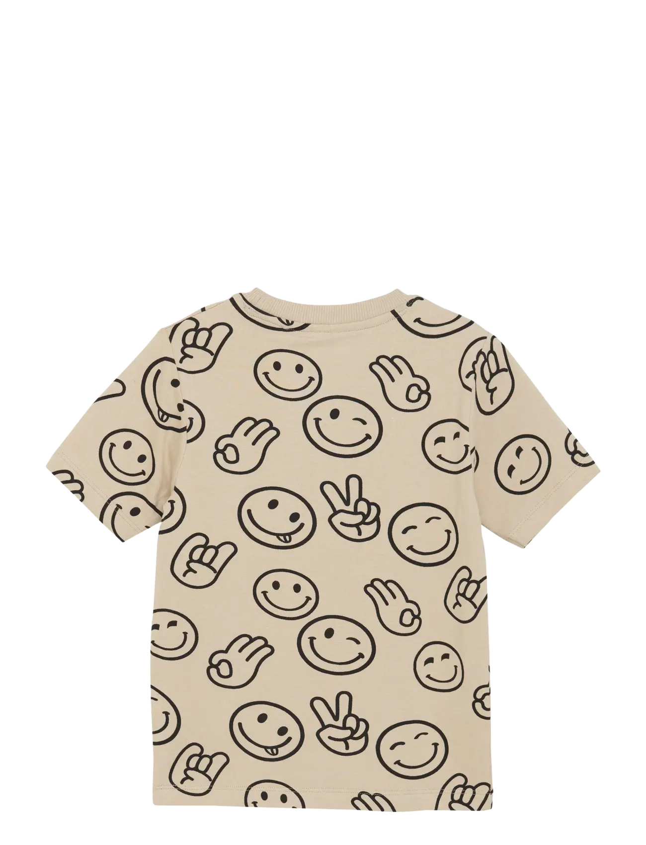 Minymo - T-shirt SS AOP - t-shirts - oxford tan - 1