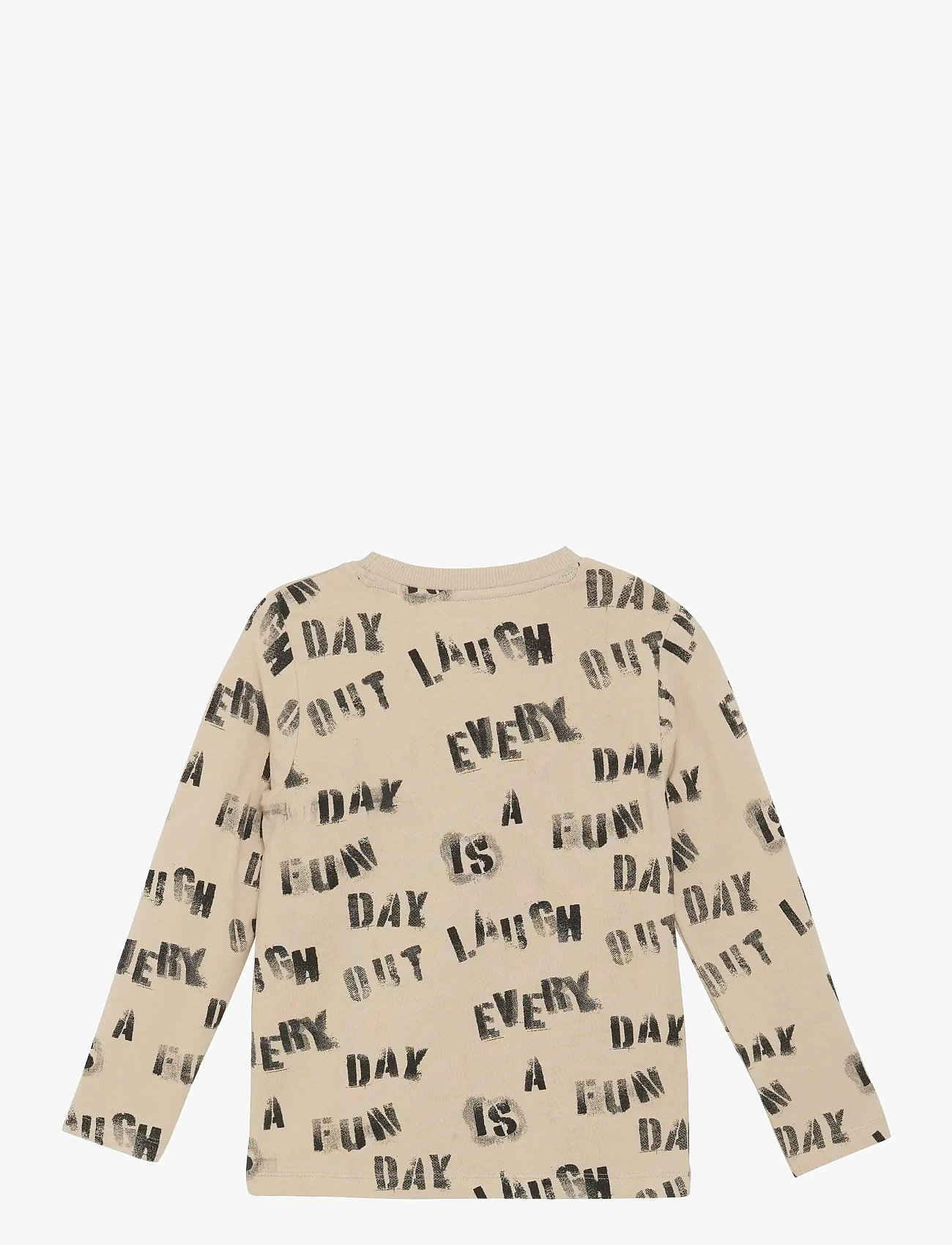 Minymo - T-shirt LS AOP - långärmade t-shirts - oxford tan - 1