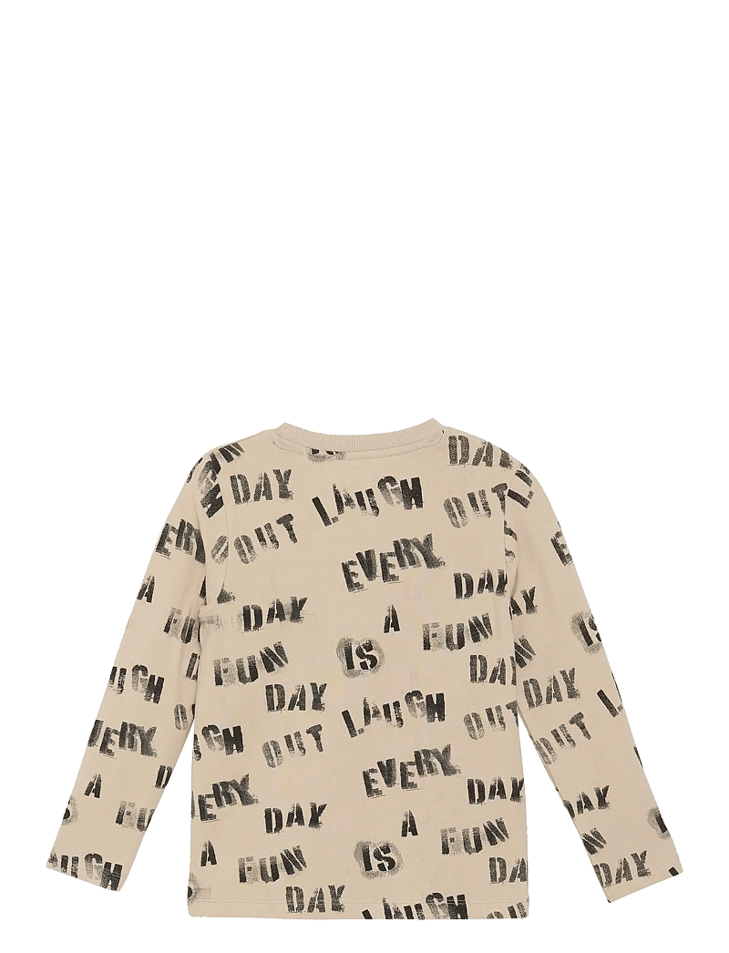 Minymo - T-shirt LS AOP - långärmade t-shirts - oxford tan - 1