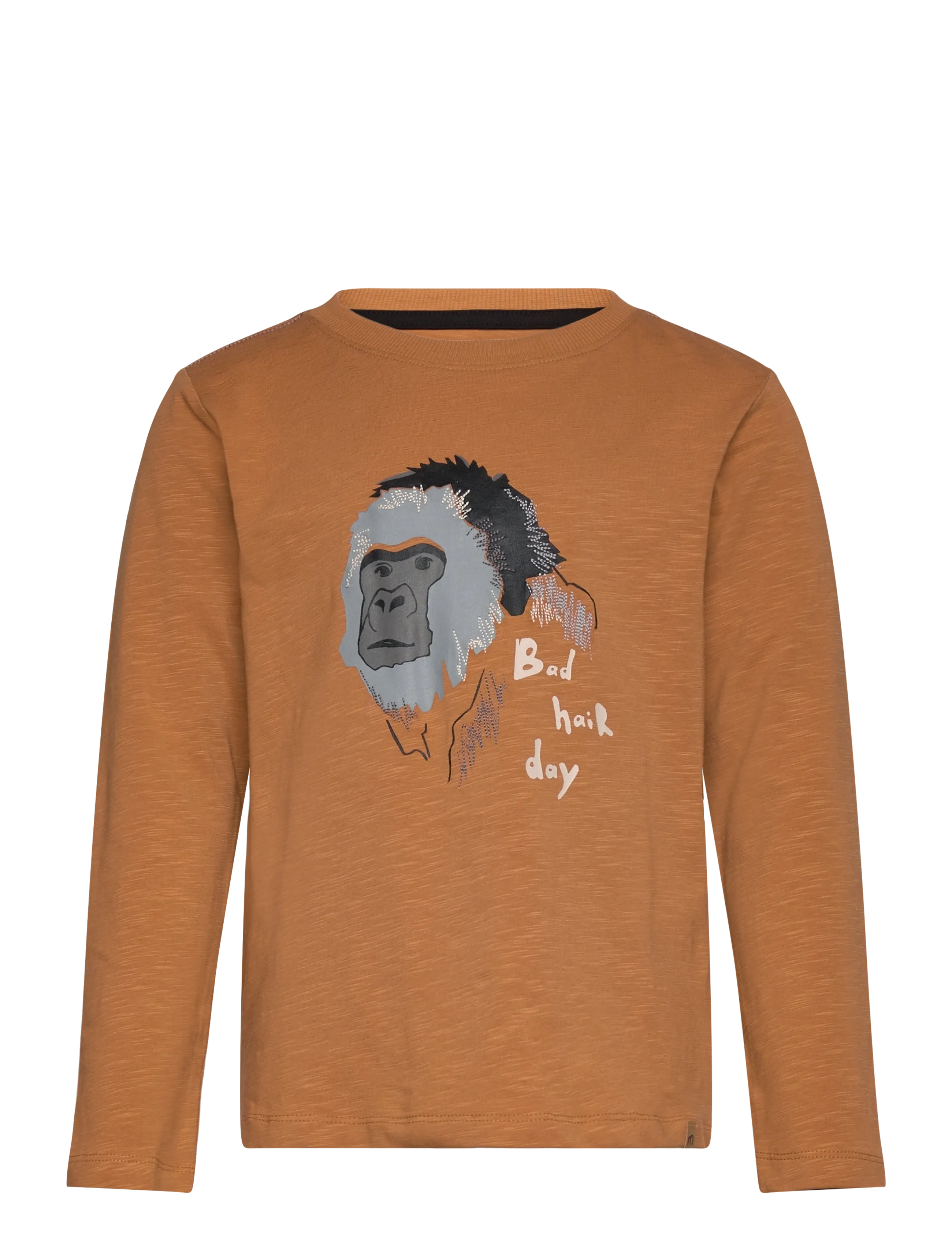 Minymo T-Shirt Ls, 116, Brown, T-Shirts > Langærmede T-shirts, Børn