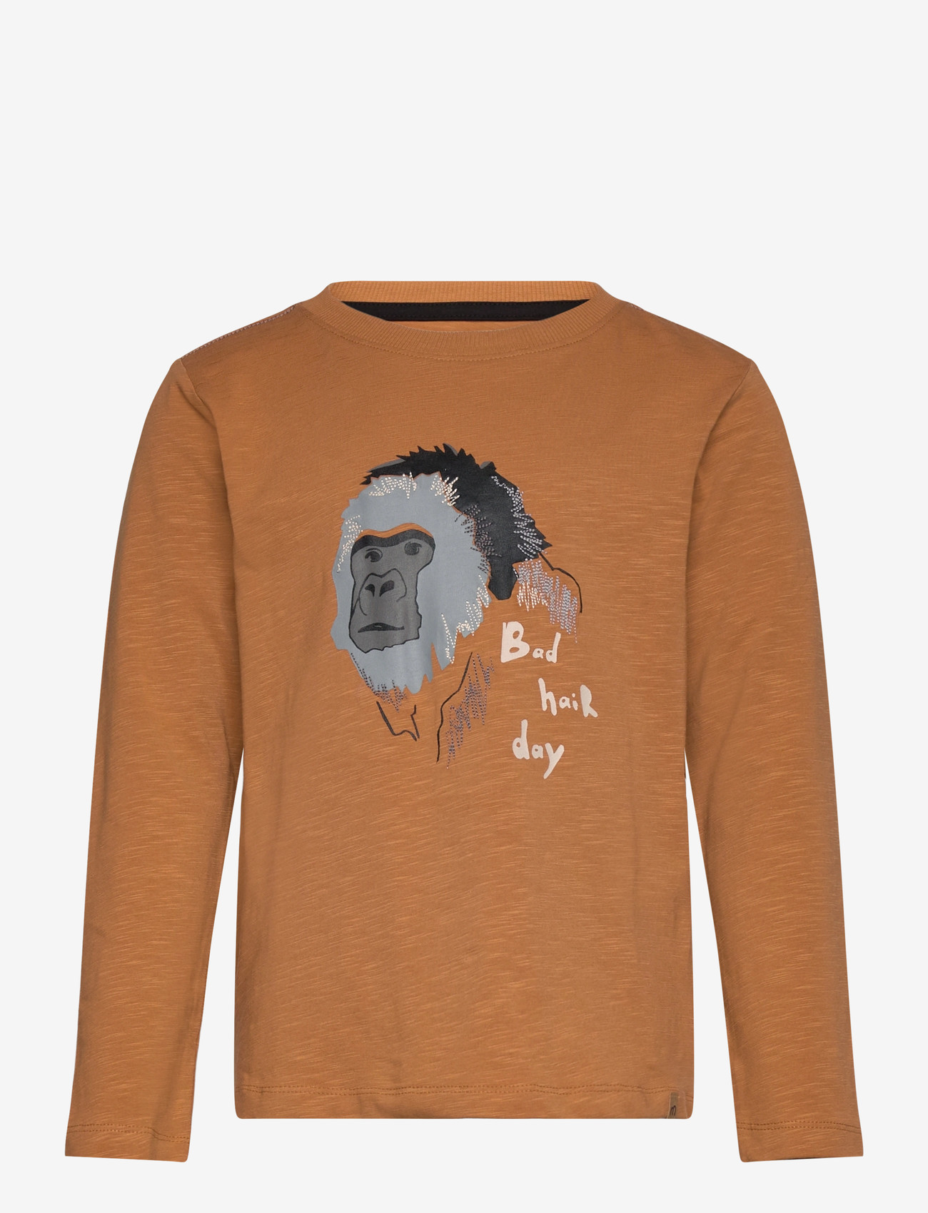 Minymo - T-shirt LS - sügisesed riided - brown sugar - 0