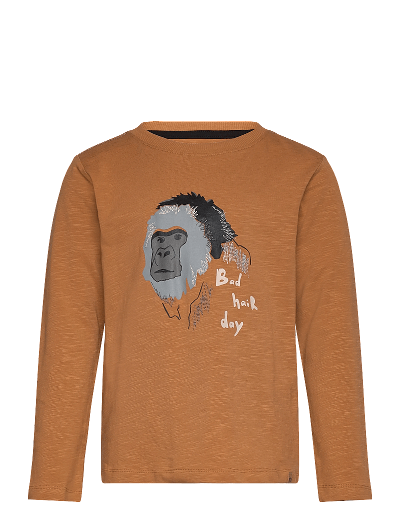 Minymo - T-shirt LS - långärmade t-shirts - brown sugar - 0