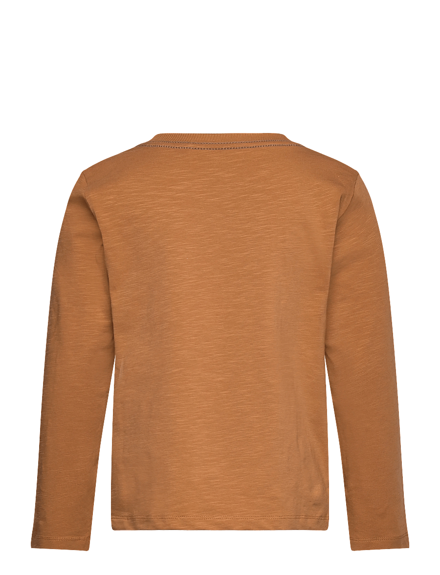 Minymo - T-shirt LS - långärmade t-shirts - brown sugar - 1