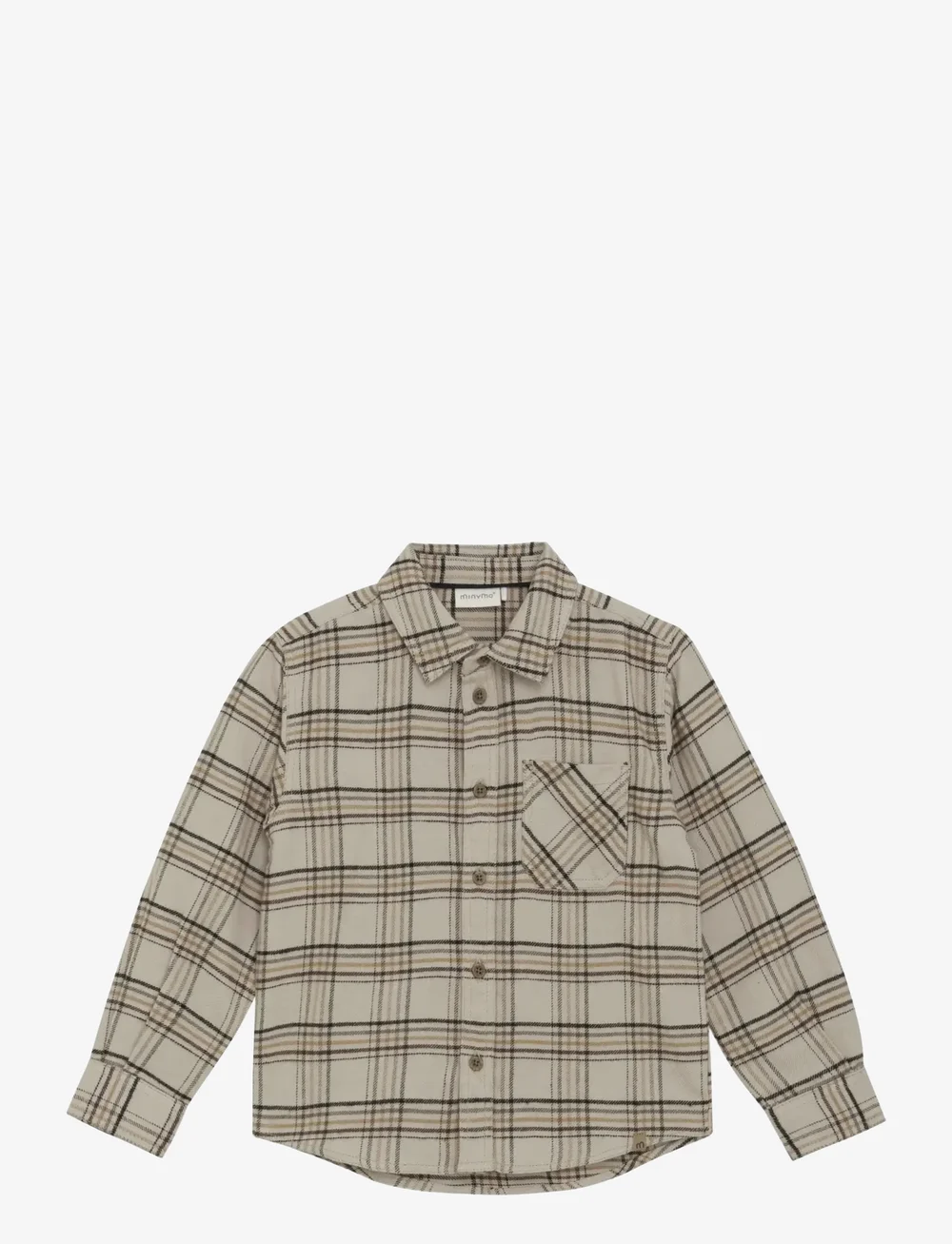 Minymo - Shirt LS Check - langärmlige hemden - oxford tan - 1