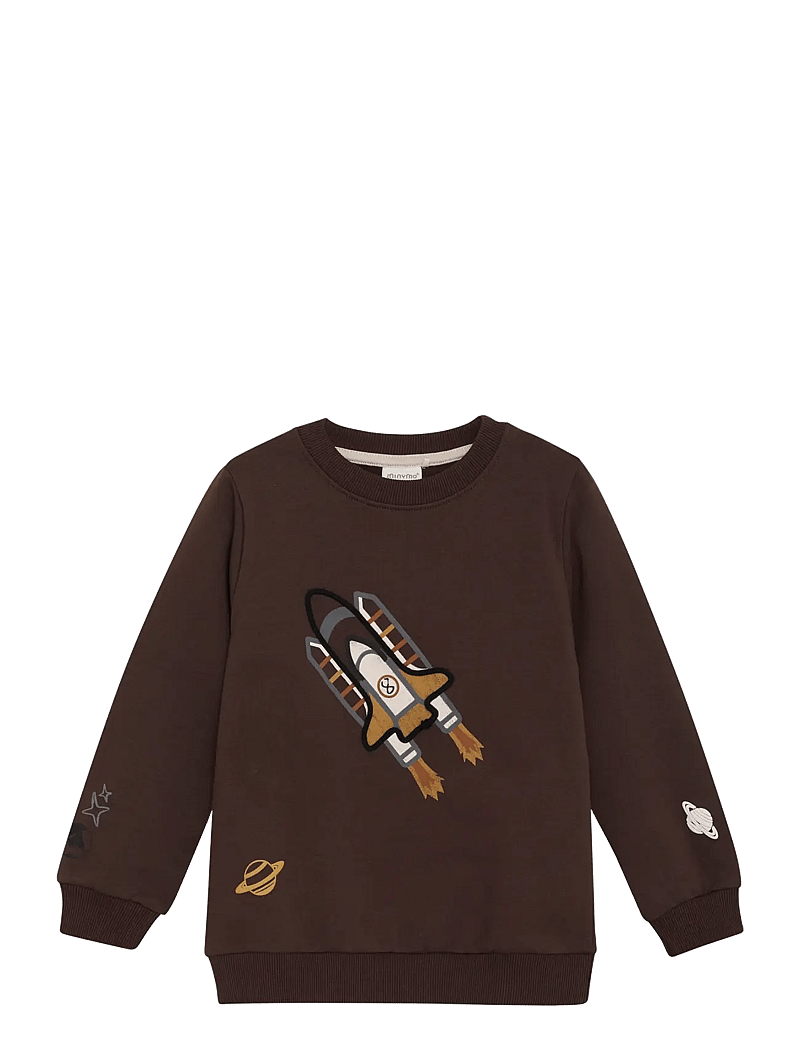 Minymo - Sweatshirt LS - sweatshirts - bracken - 0