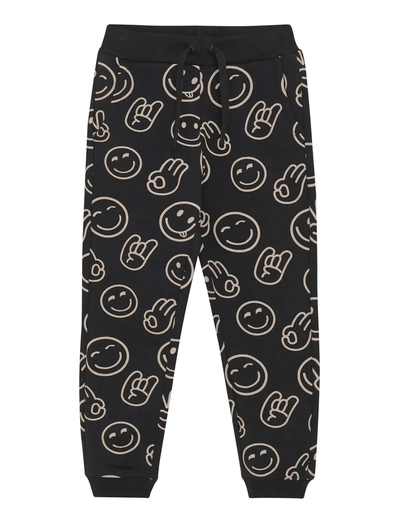 Minymo Pants Sweat AOP - 4 for 3 - TAP SHOE / black