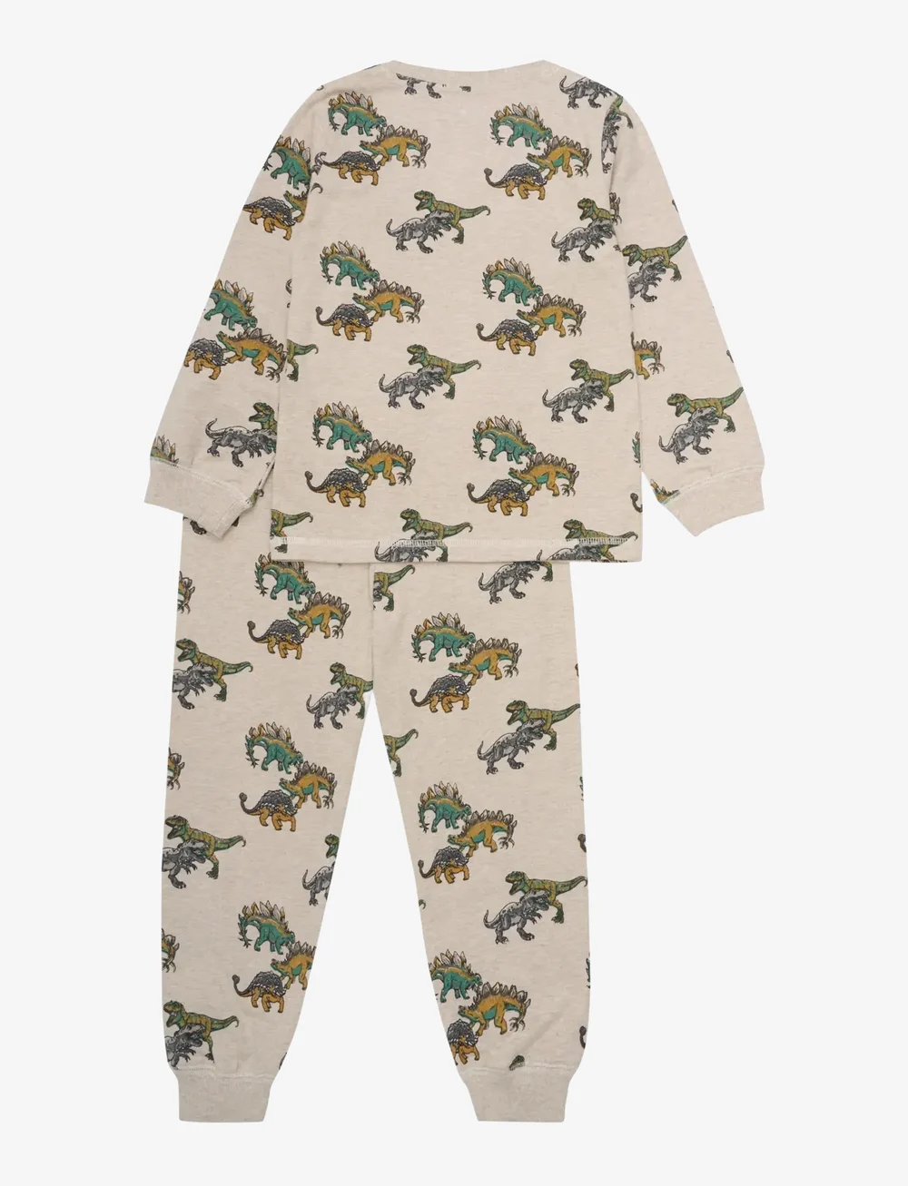 Minymo - Pyjamas LS Set AOP - pyjamassæt - beige melange - 2