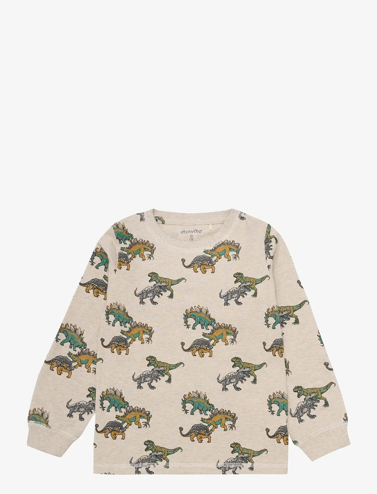 Minymo - Pyjamas LS Set AOP - sets - beige melange - 2