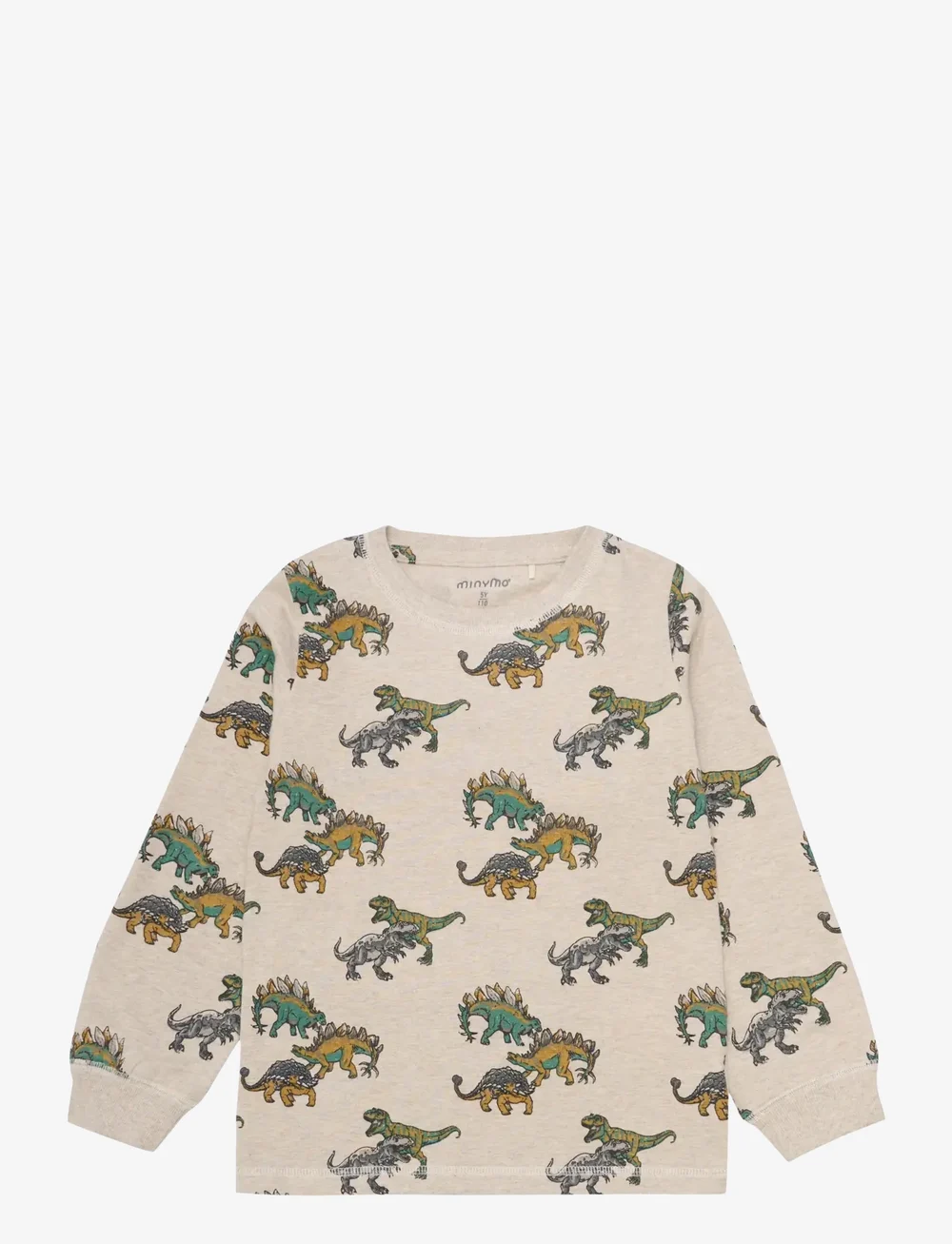 Minymo - Pyjamas LS Set AOP - pyjamassæt - beige melange - 3