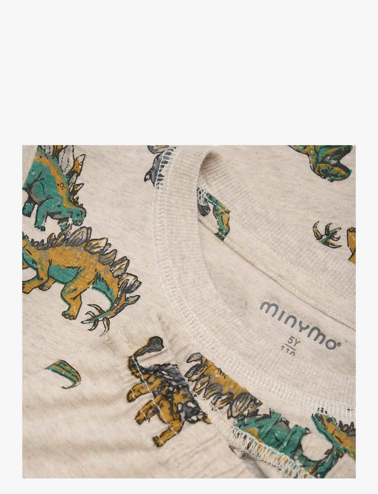 Minymo - Pyjamas LS Set AOP - sets - beige melange - 4