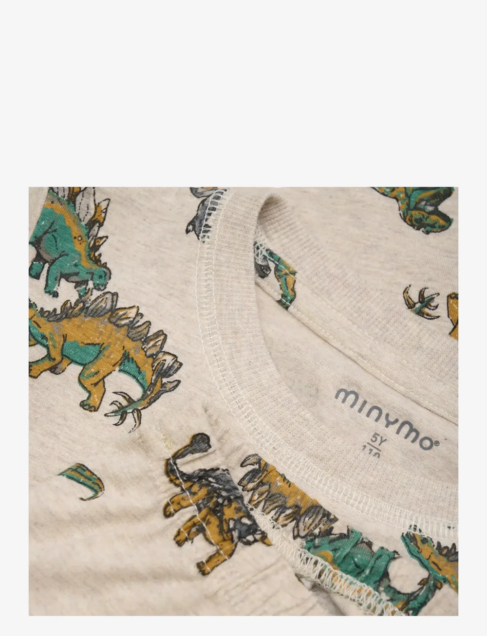 Minymo - Pyjamas LS Set AOP - pyjamassæt - beige melange - 5