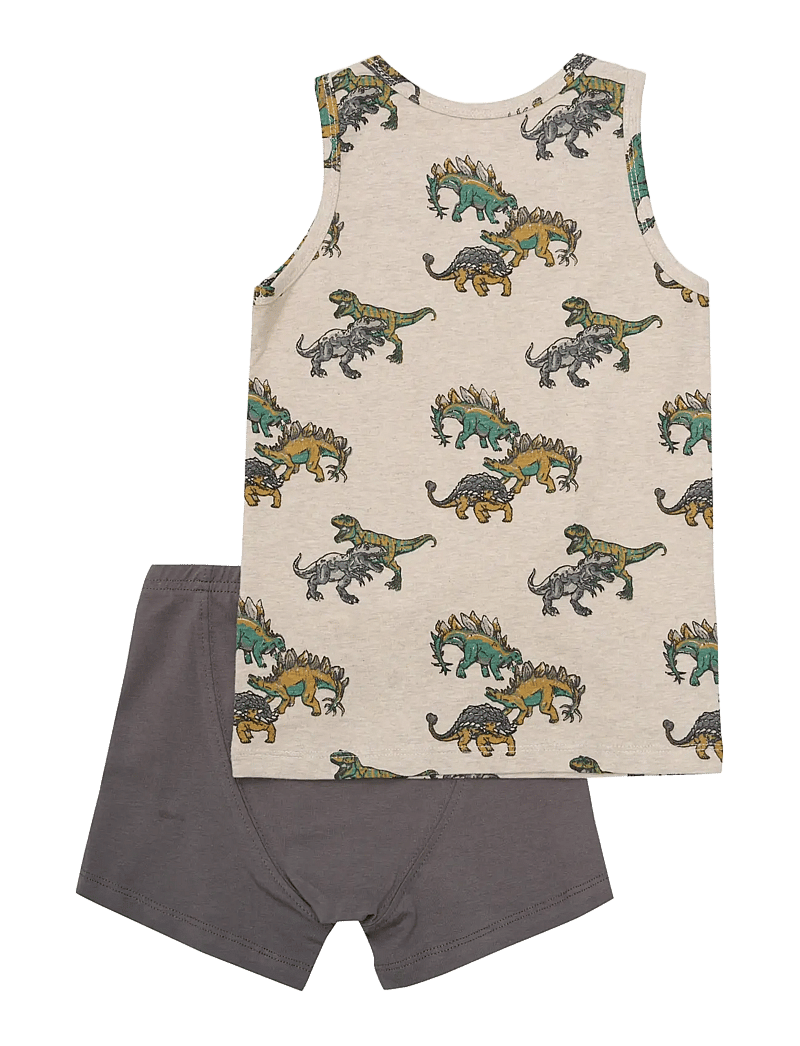 Minymo - Underwear Set AOP - undertøjssæt - beige melange - 1