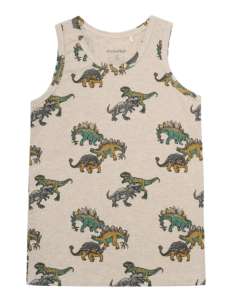 Minymo - Underwear Set AOP - undertøjssæt - beige melange - 2