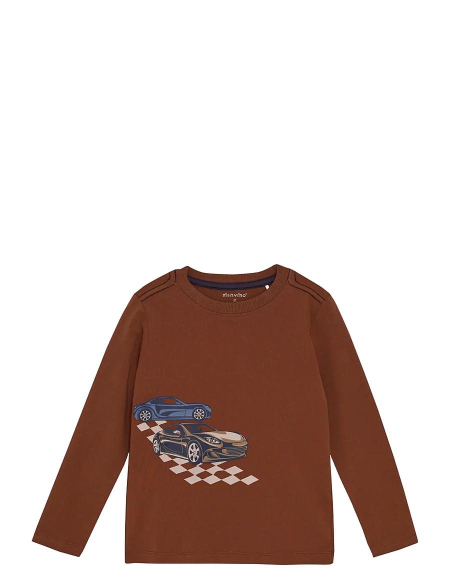 Minymo - T-shirt LS - pitkähihaiset t-paidat - cinnamon - 0