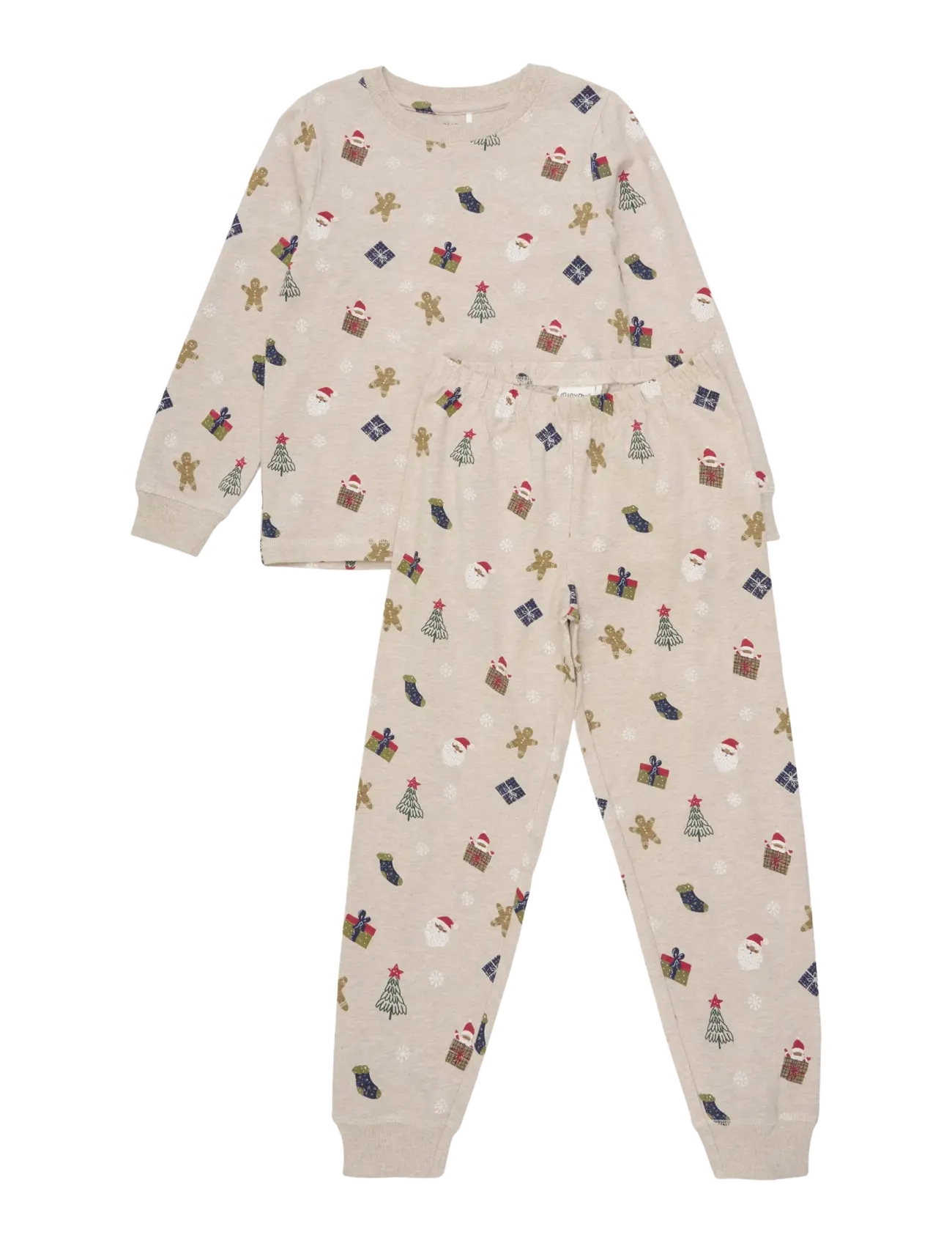 Minymo Pyjamas Set Aop, 104, Pyjamas, Beige - Pyjama Sets, Kinder