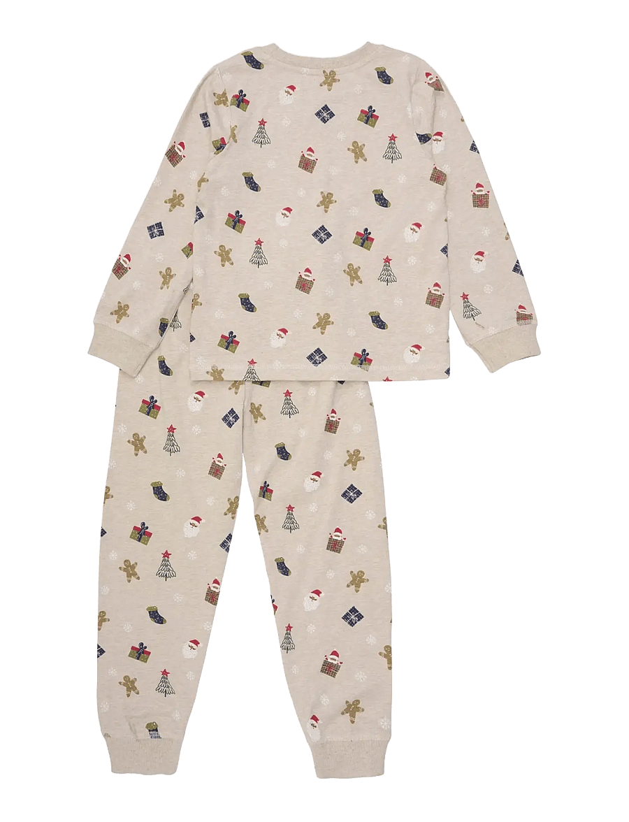 Minymo - Pyjamas Set AOP - pyjamasets - beige melange - 1