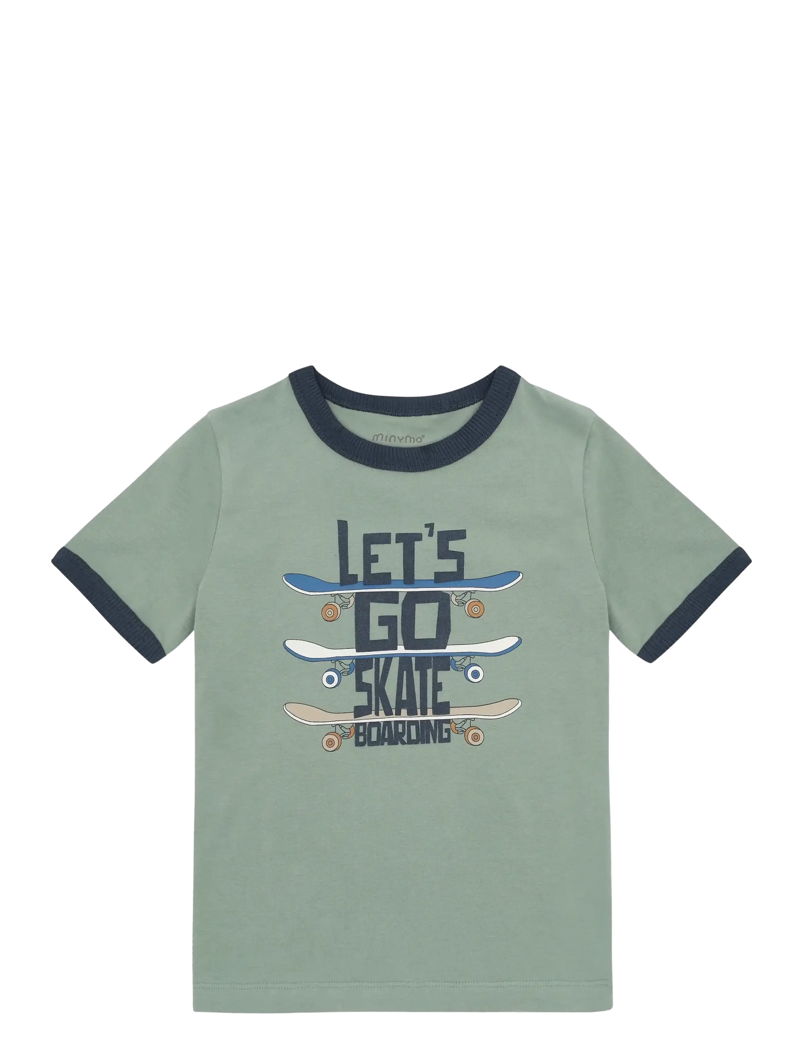 Minymo T-shirt SS - Överdelar - LILY PAD / green