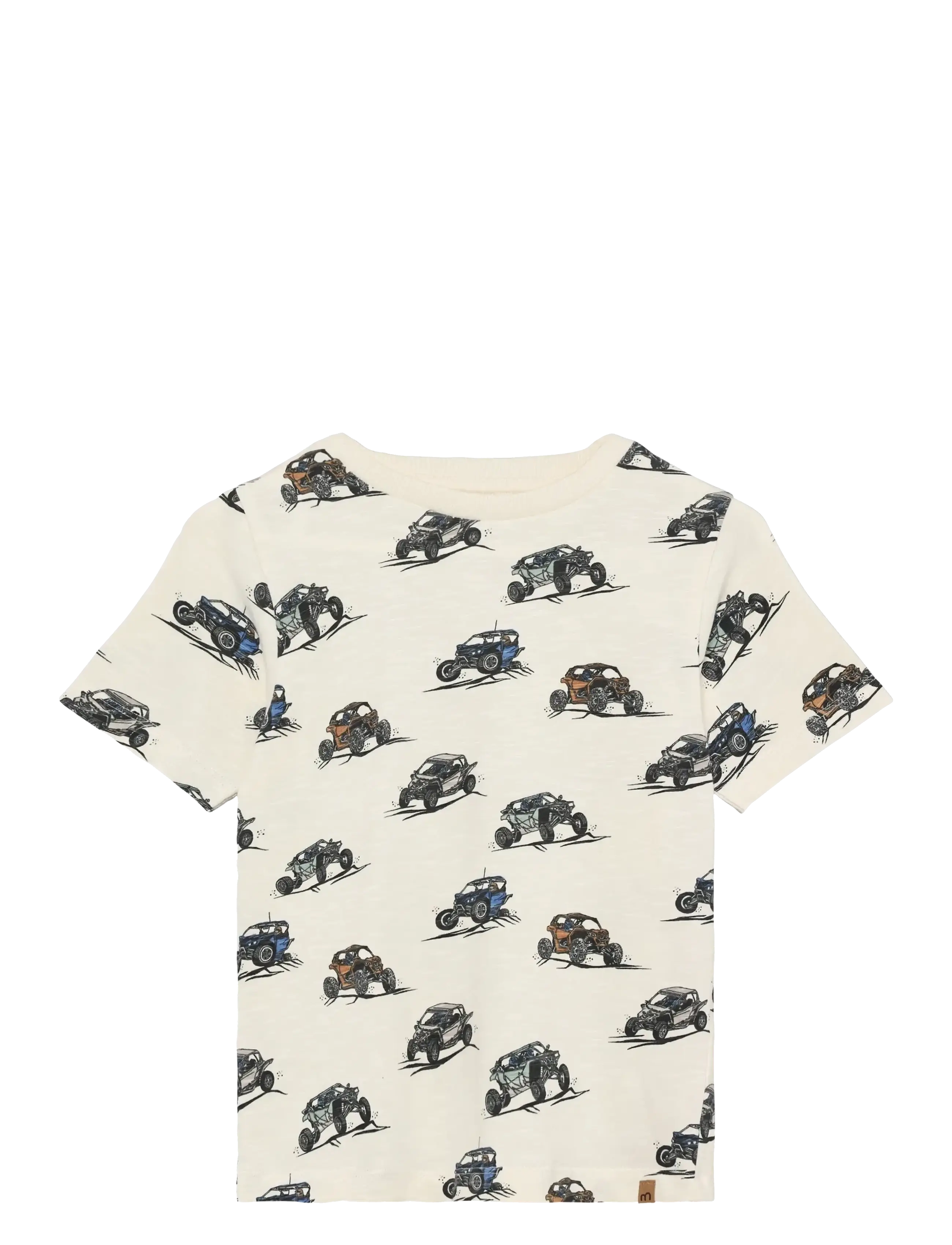 Minymo T-shirt SS AOP - Overdele - WHITE SWAN / cream