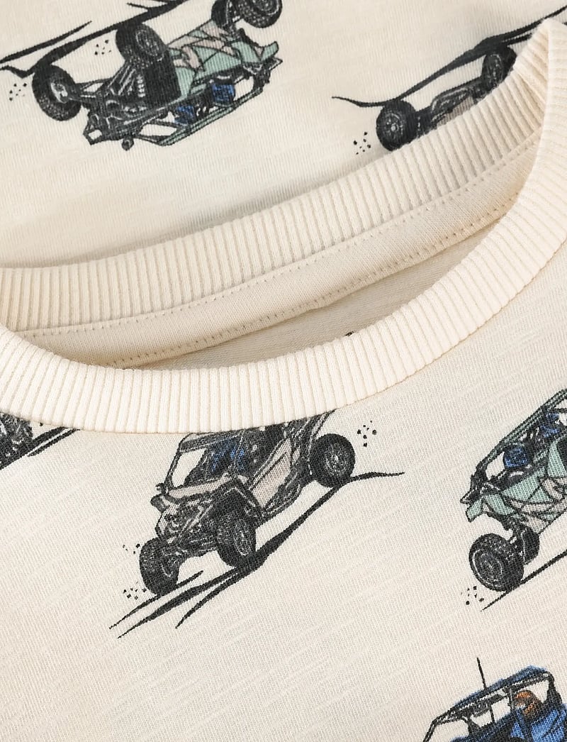 Minymo - T-shirt SS AOP - kortærmede - white swan - 3