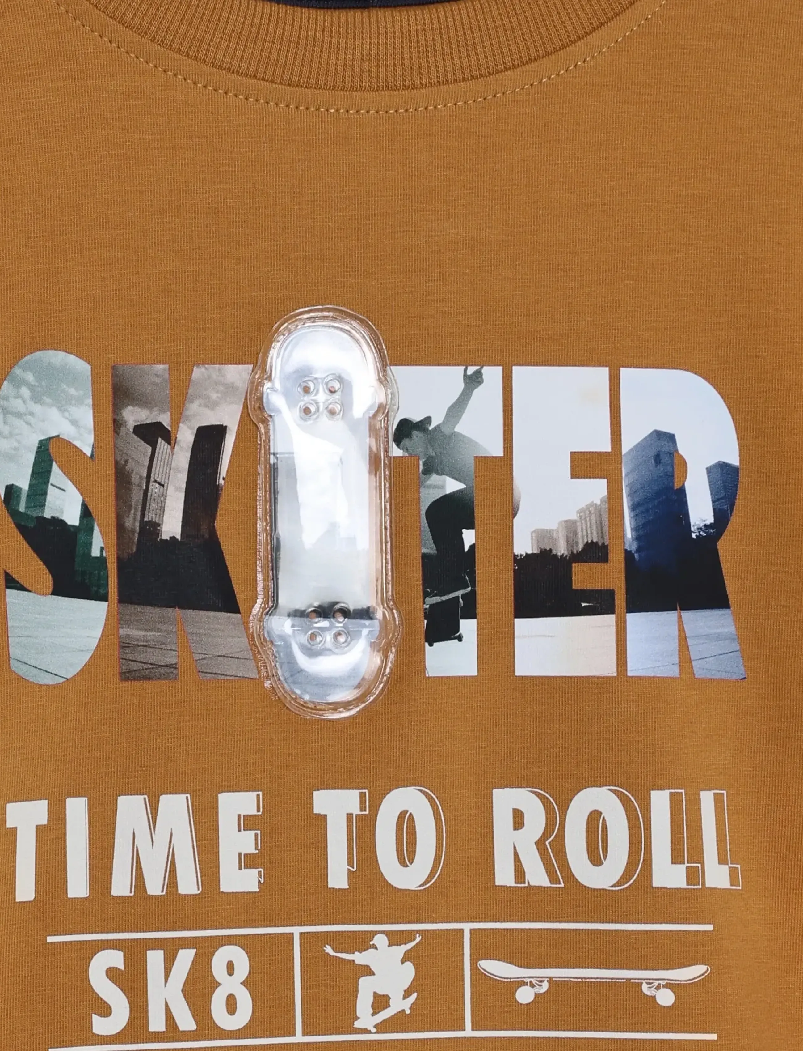 Minymo T-Shirt Ls, 128, T-shirts, Braun - Long-sleeved Kinder
