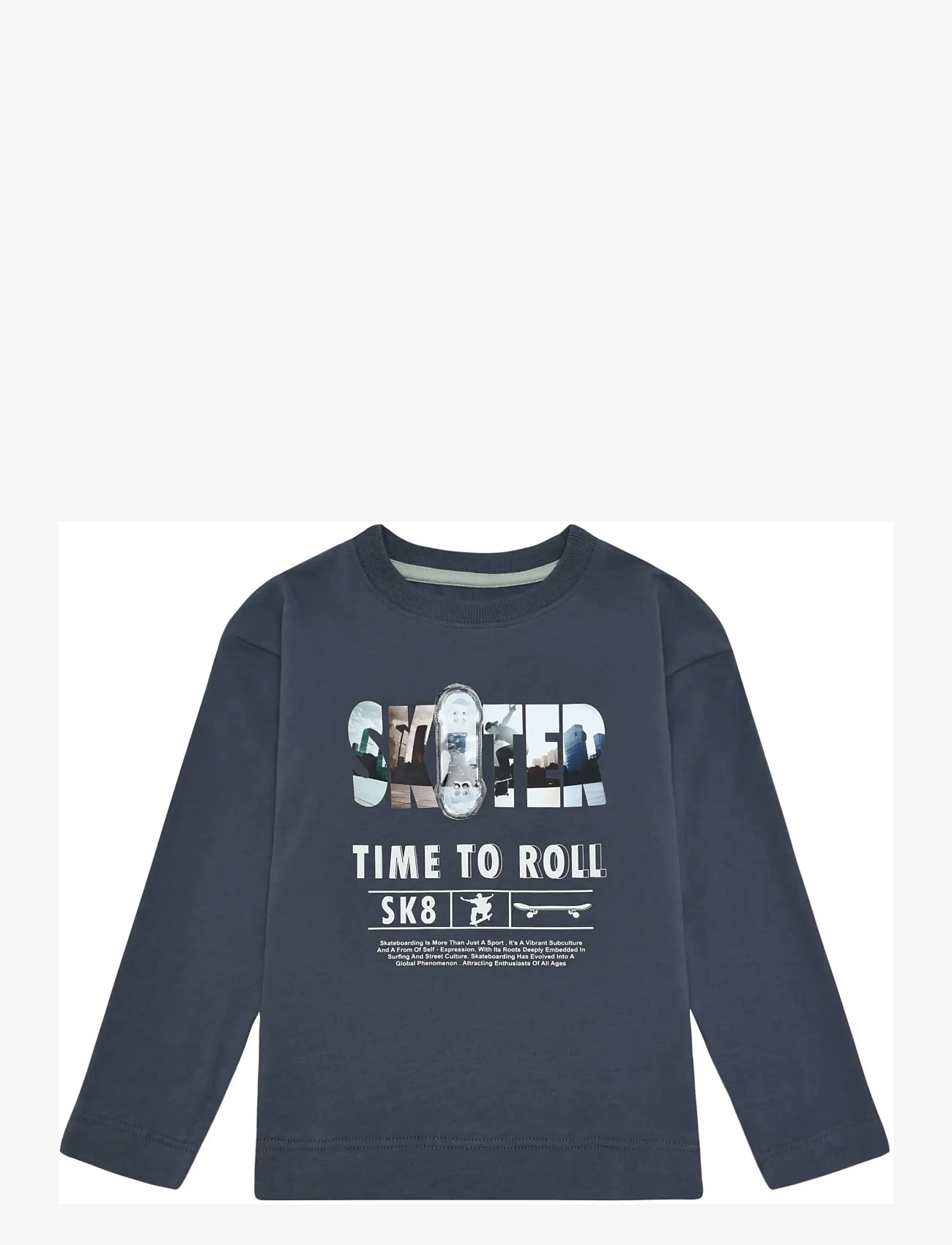 Minymo - T-shirt LS - langærmede t-shirts - odyssey gray - 0