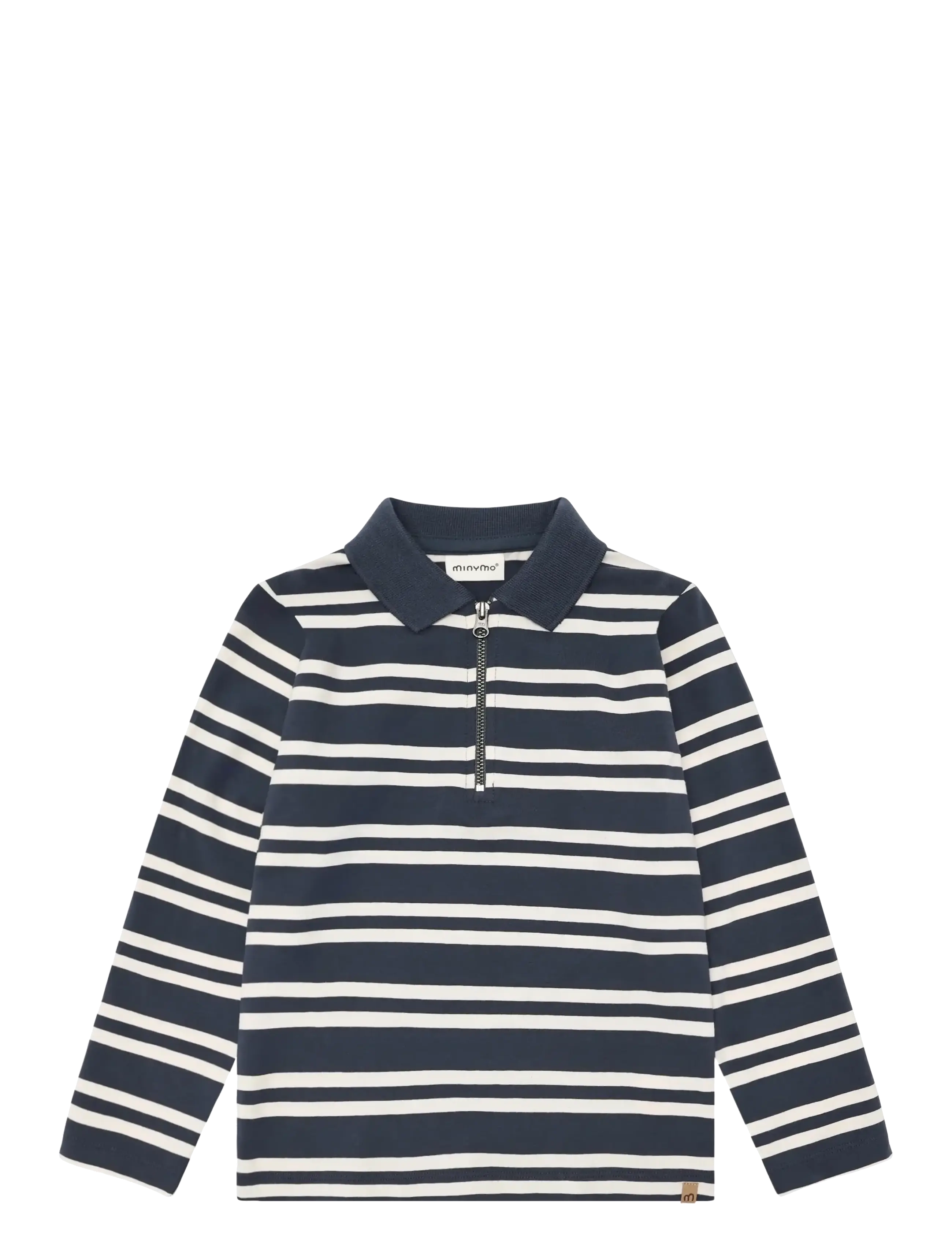 Minymo Polo T-shirt LS Y/D - Minymo - ODYSSEY GRAY / navy
