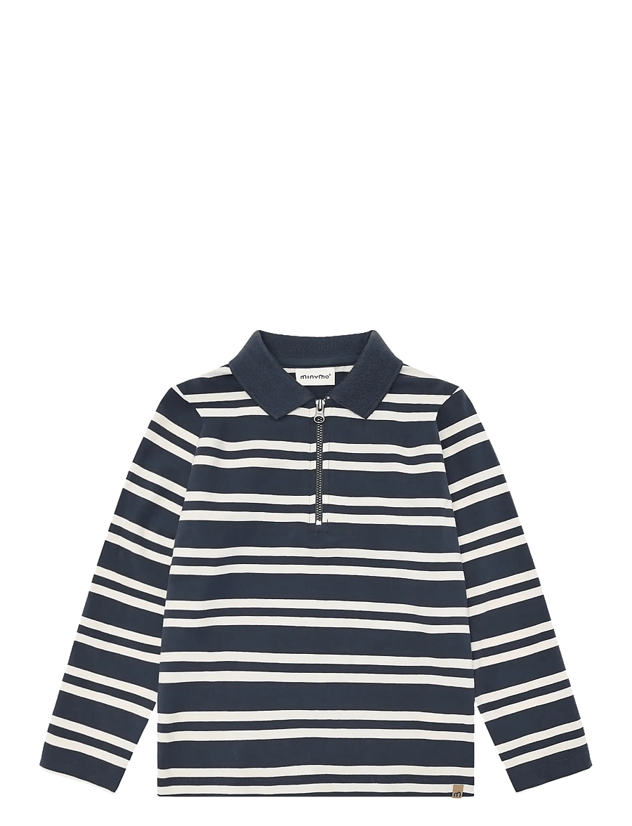 Minymo - Polo T-shirt LS Y/D - long-sleeved polos - odyssey gray - 0