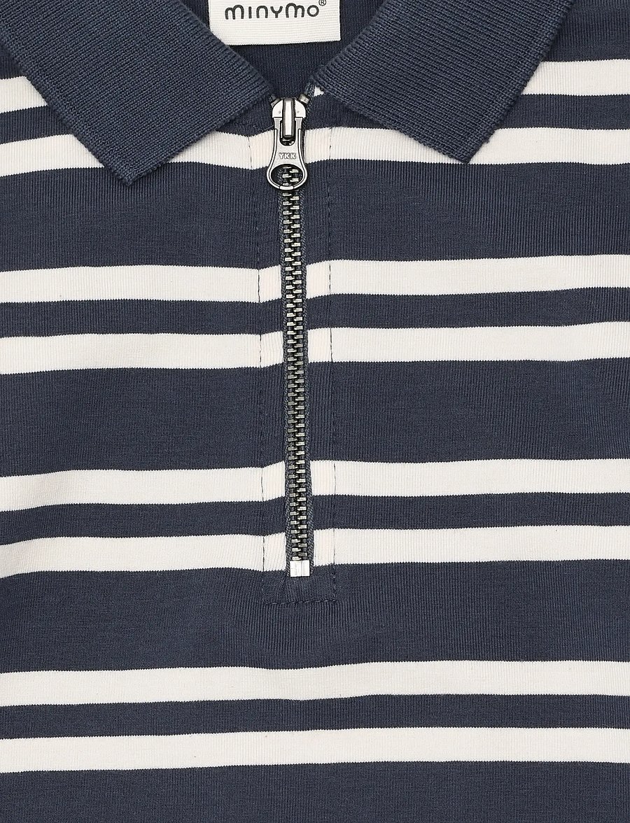 Minymo - Polo T-shirt LS Y/D - long-sleeved polos - odyssey gray - 2
