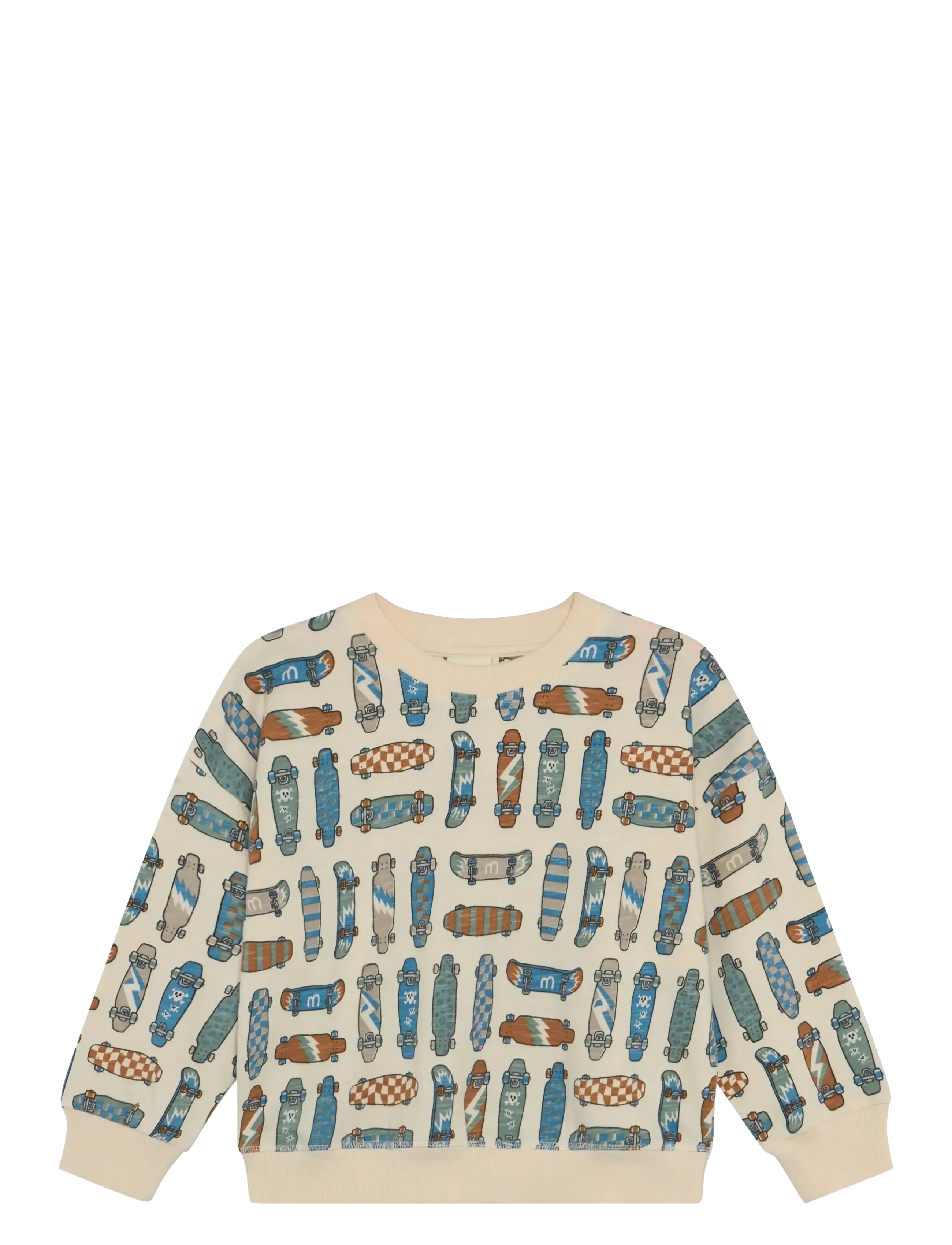 Minymo Sweatshirt LS AOP - Overdele - WHITE SWAN / cream