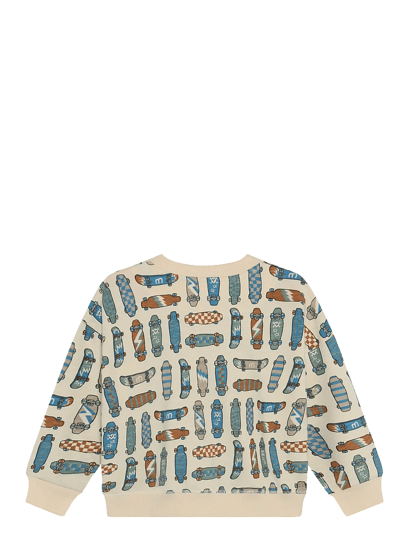 Minymo - Sweatshirt LS AOP - dressipluusid - white swan - 2