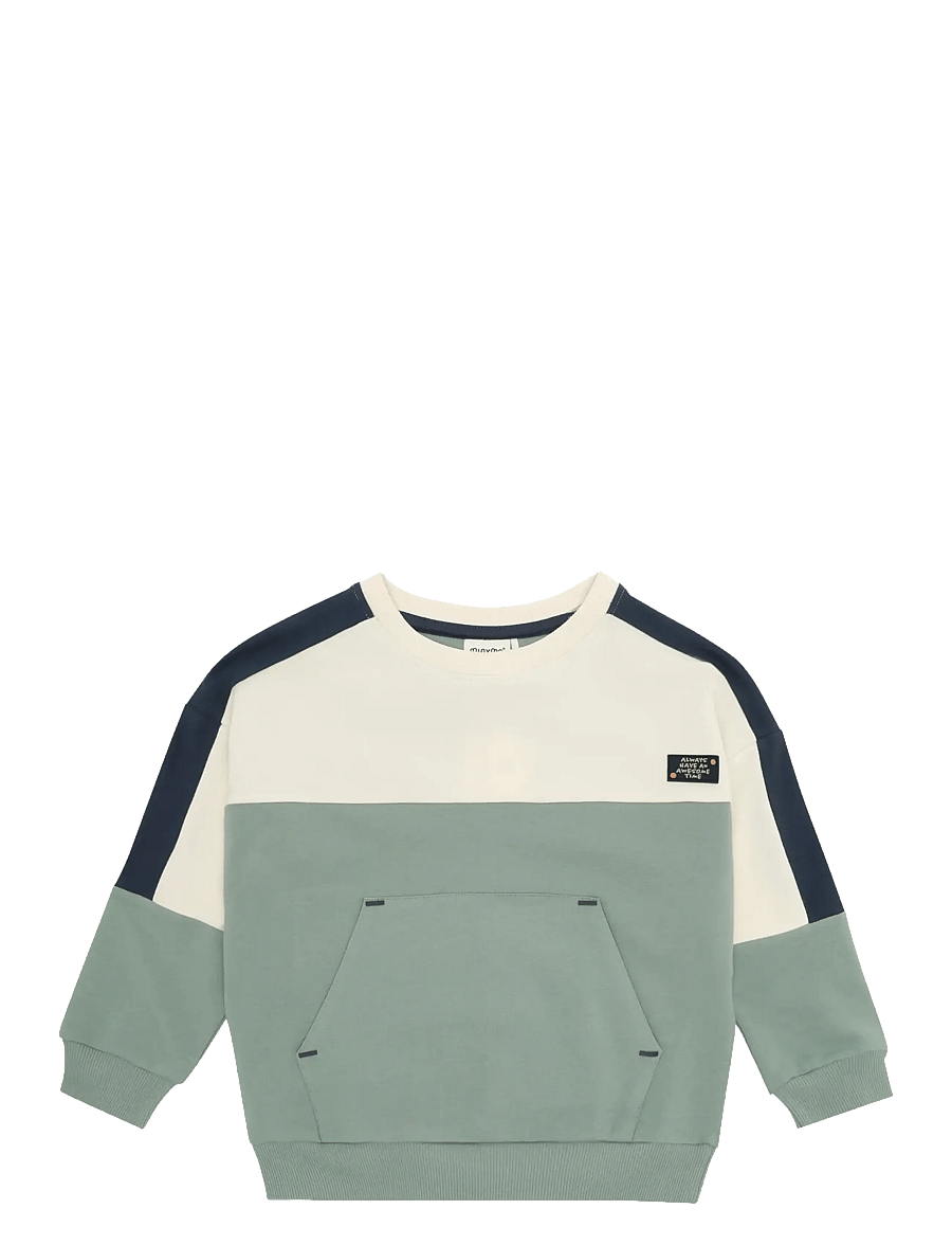 Minymo - Sweatshirt LS - sportiska stila džemperi un džemperi ar kapuci - lily pad - 0