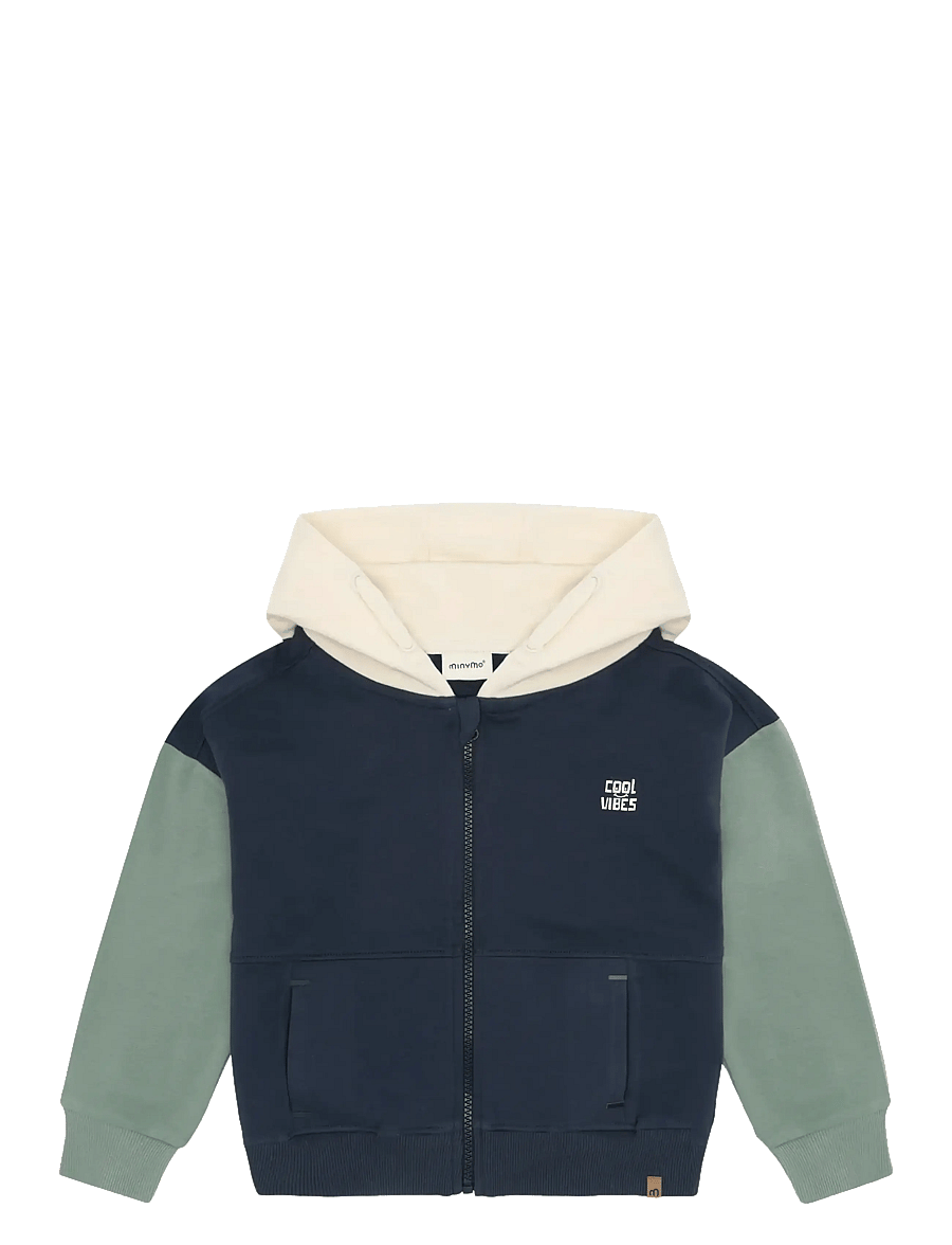 Minymo - Cardigan LS Sweat - fleecejacken - odyssey gray - 1
