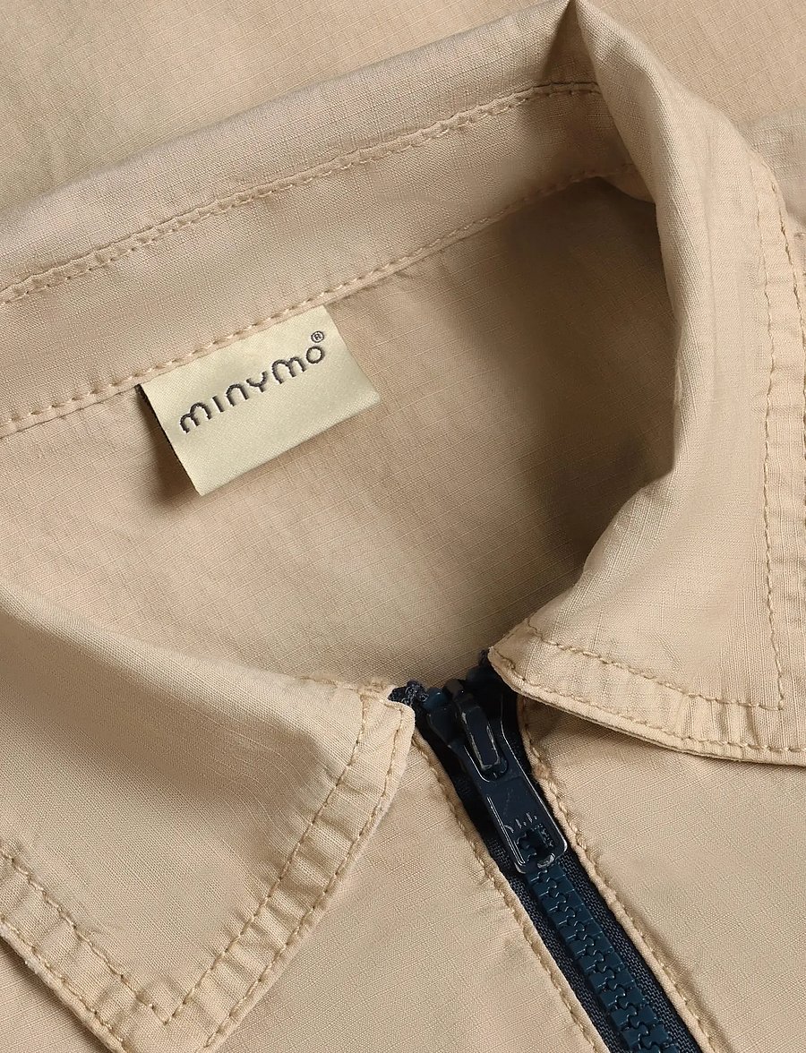Minymo - Shirt LS Ribstop - tunna jackor - crockery - 3