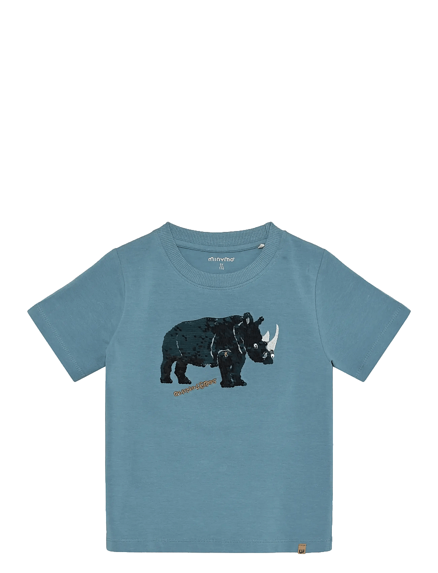 Minymo - T-shirt SS - lühikeste varrukatega t-särgid - blue shadow - 0