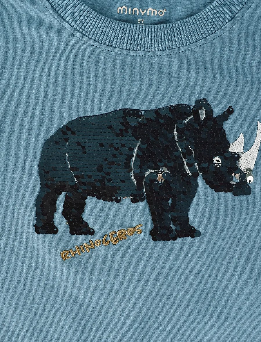 Minymo - T-shirt SS - lühikeste varrukatega t-särgid - blue shadow - 2