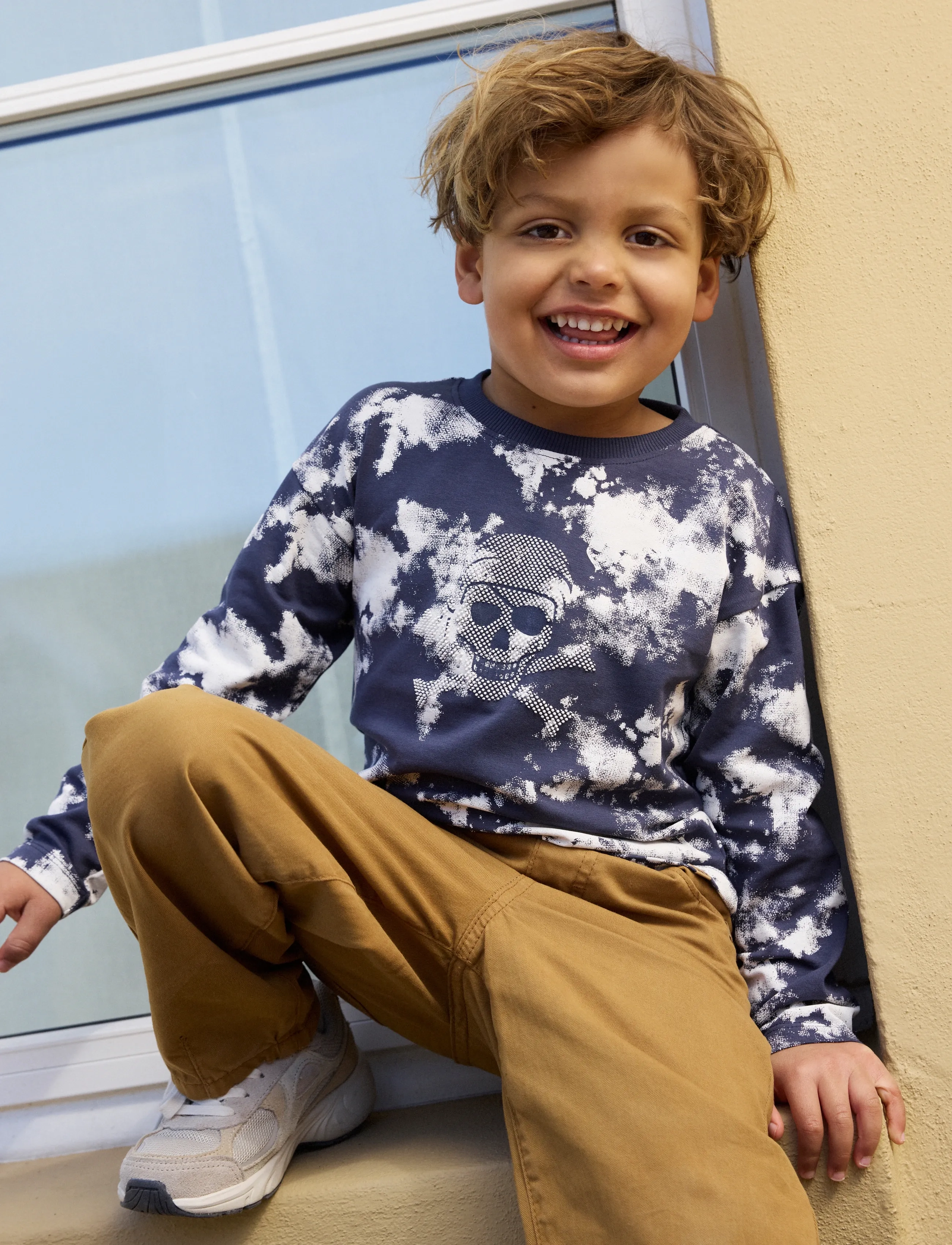 Minymo T-shirt LS AOP - Yläosat - ODYSSEY GRAY / multi