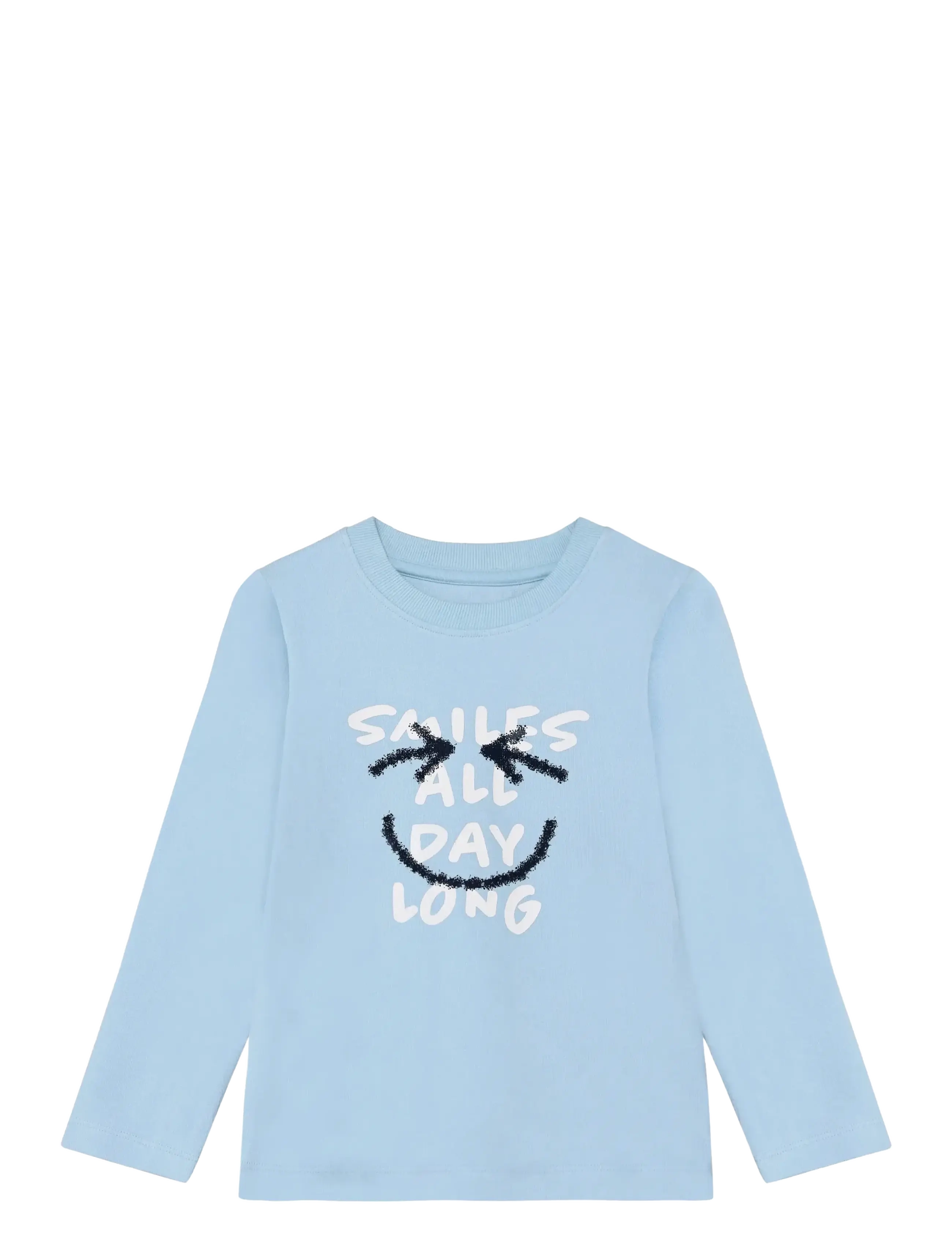 Minymo T-Shirt Ls, 140, Blue, T-Shirts > Langærmede T-shirts, Børn