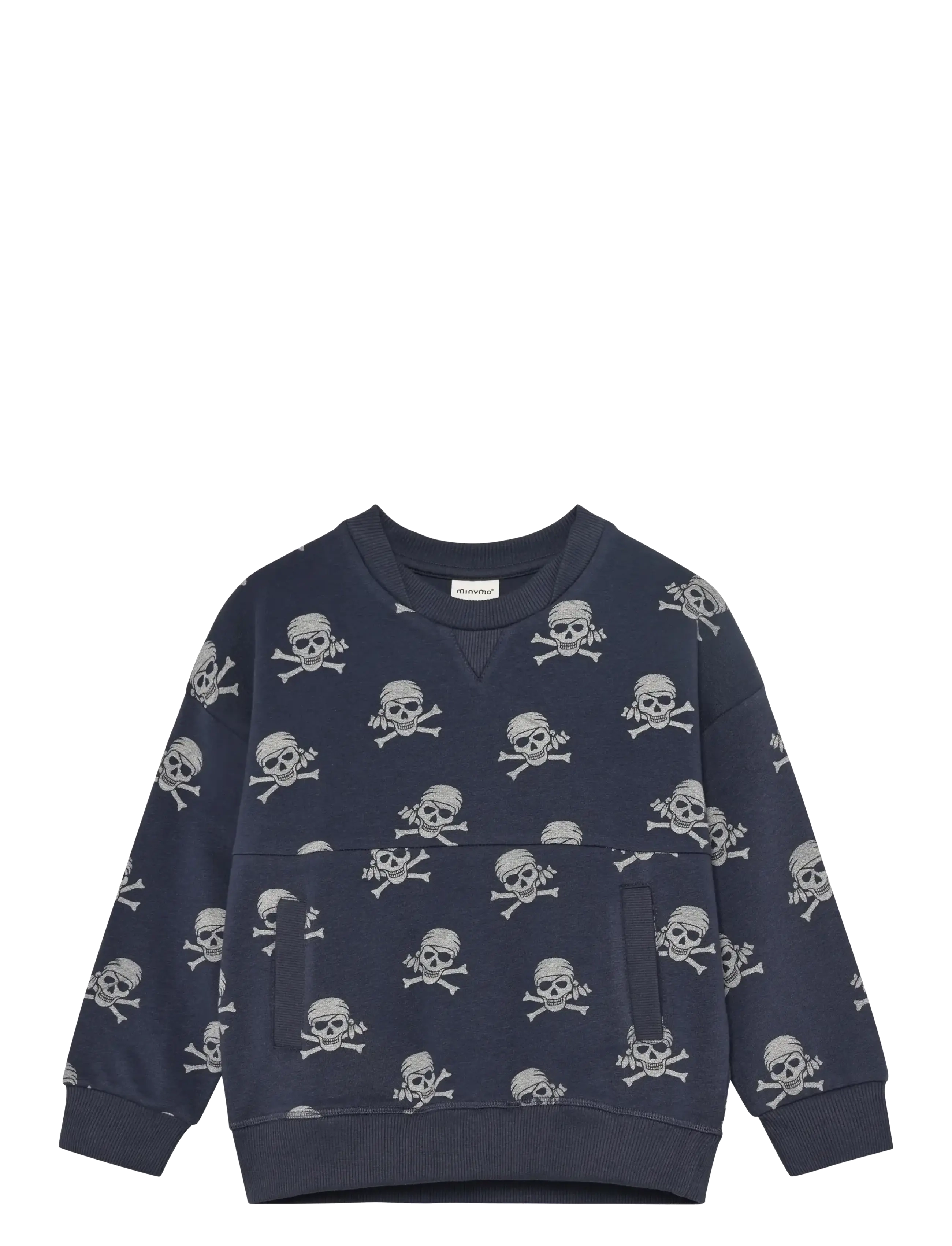 Minymo Sweatshirt LS AOP - Kleidung - ODYSSEY GRAY / navy