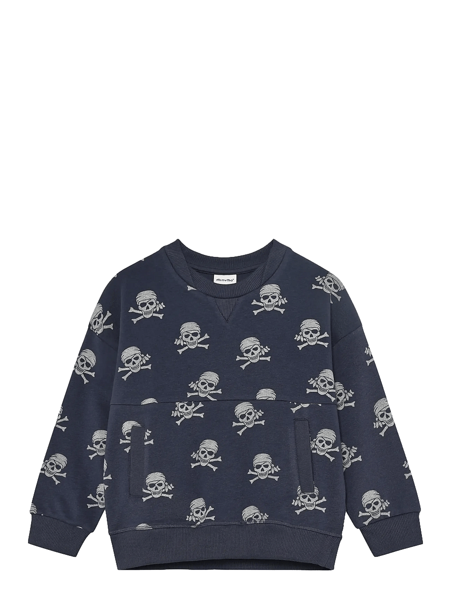 Minymo - Sweatshirt LS AOP - sweatshirts - odyssey gray - 1