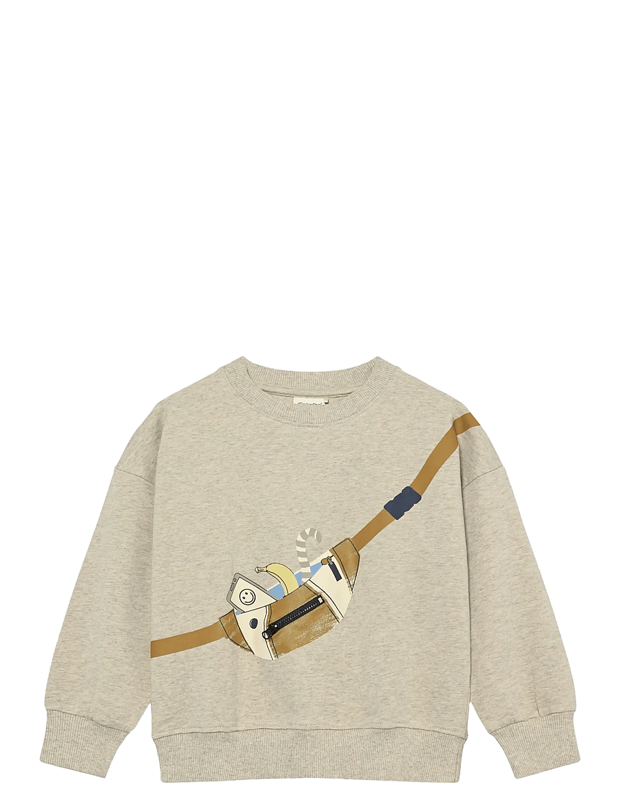 Minymo - Sweatshirt LS - sporta džemperi - beige melange - 0