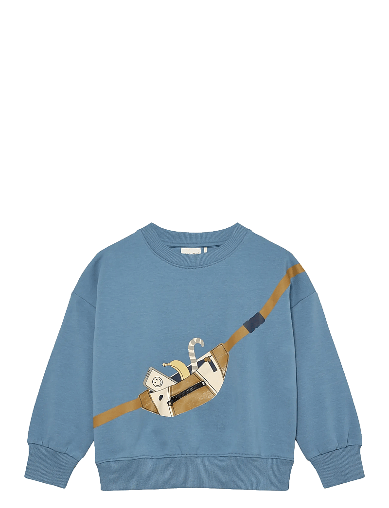 Minymo - Sweatshirt LS - sweatshirts - blue shadow - 0
