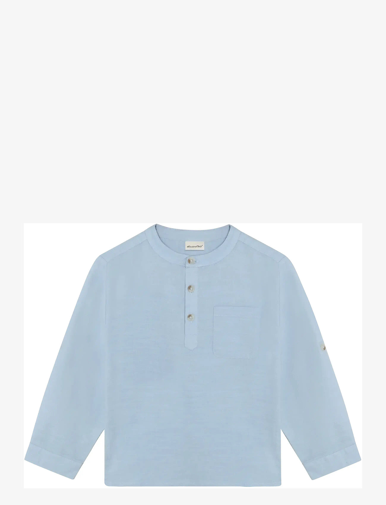 Minymo - Shirt LS - pikkade varrukatega särgid - niagara mist - 0