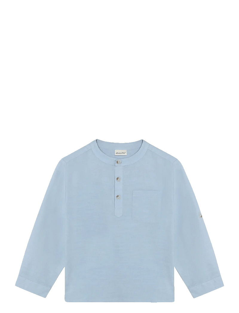 Minymo - Shirt LS - pikkade varrukatega särgid - niagara mist - 0