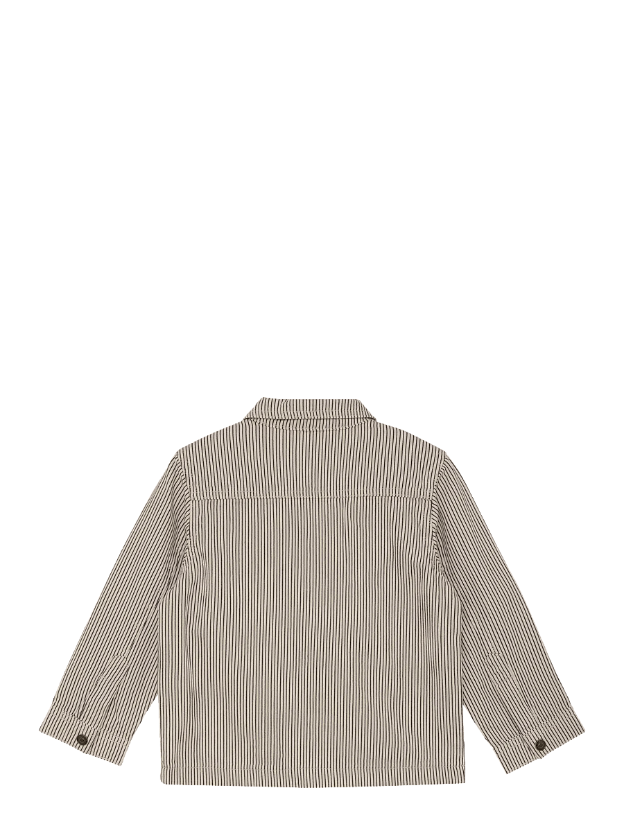 Minymo - Shirt LS Twill Y/D - tunna jackor - white swan - 1