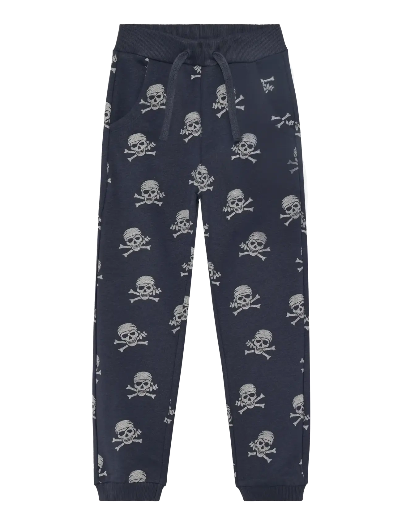 Minymo Pants Sweat AOP - Lapsed 98–134 - ODYSSEY GRAY / navy