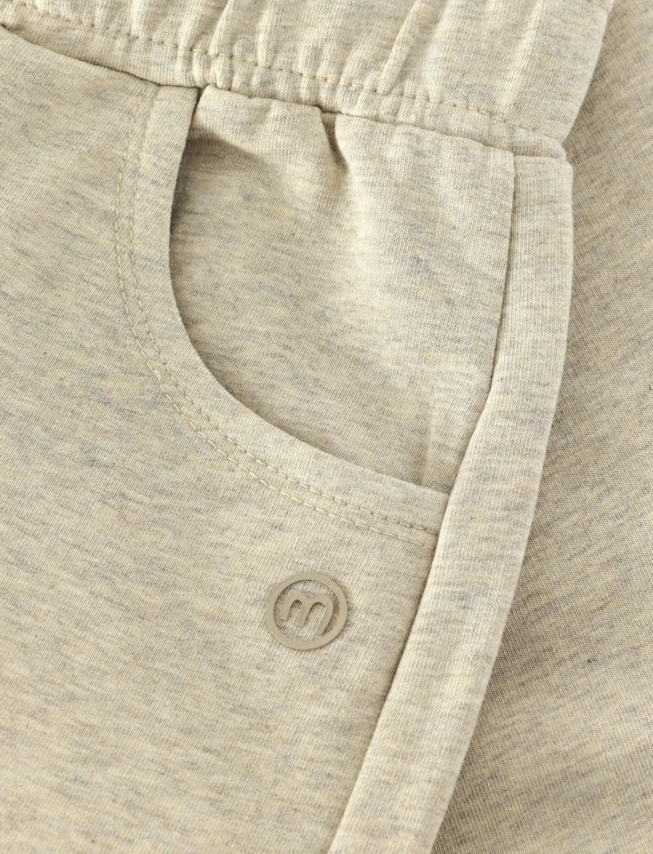 Minymo - Pants Sweat - joggingbuxur - beige melange - 3