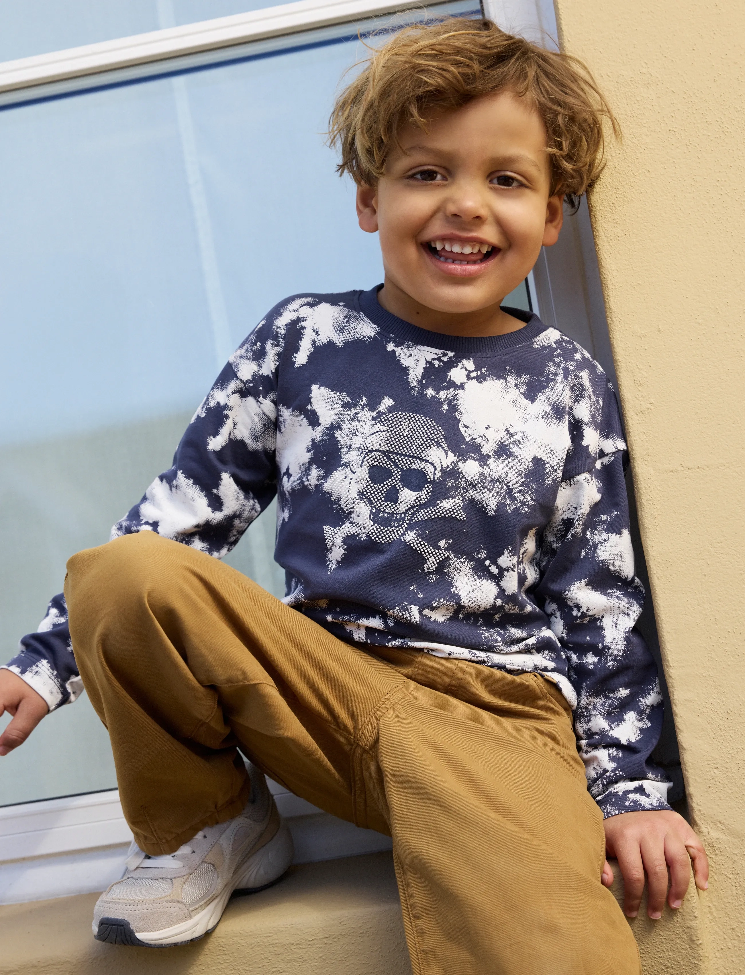 Minymo Pants Twill, Børn, Twill Bukser Med Elastik Talje, Brun, Str: 128