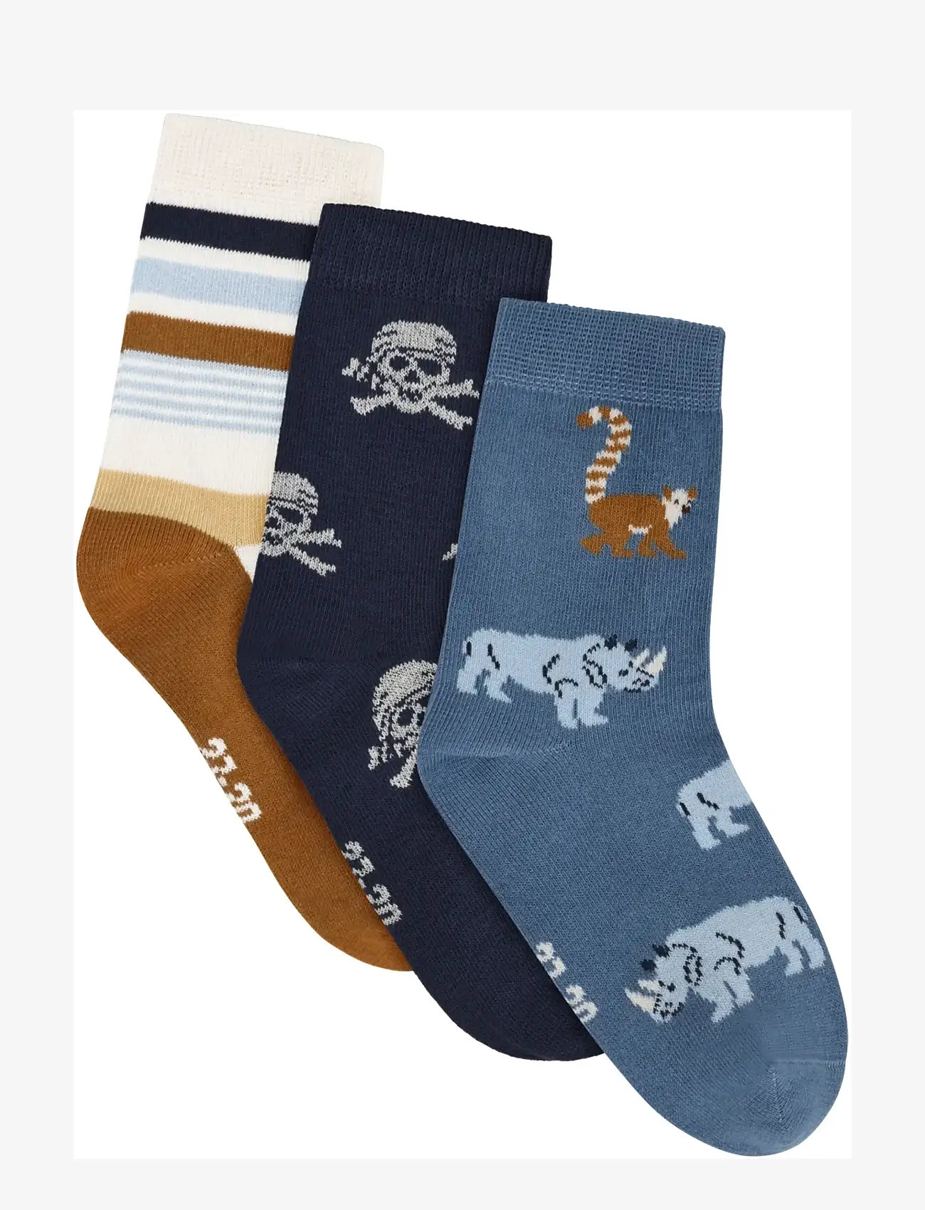 Minymo - 3-Pack Socks - sokid - odyssey gray - 0