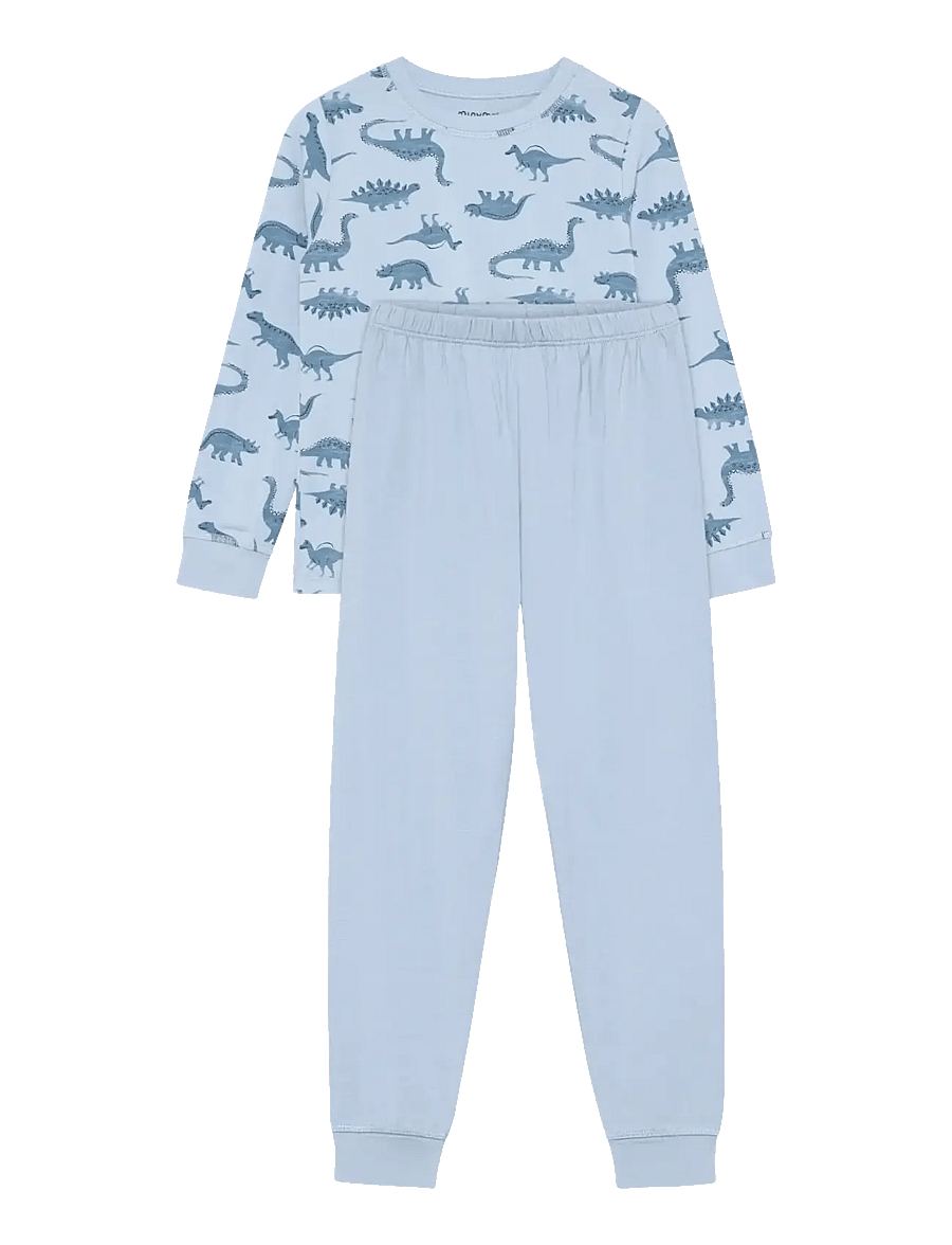 Minymo - Pyjamas LS Set AOP - pyjamassæt - niagara mist - 0