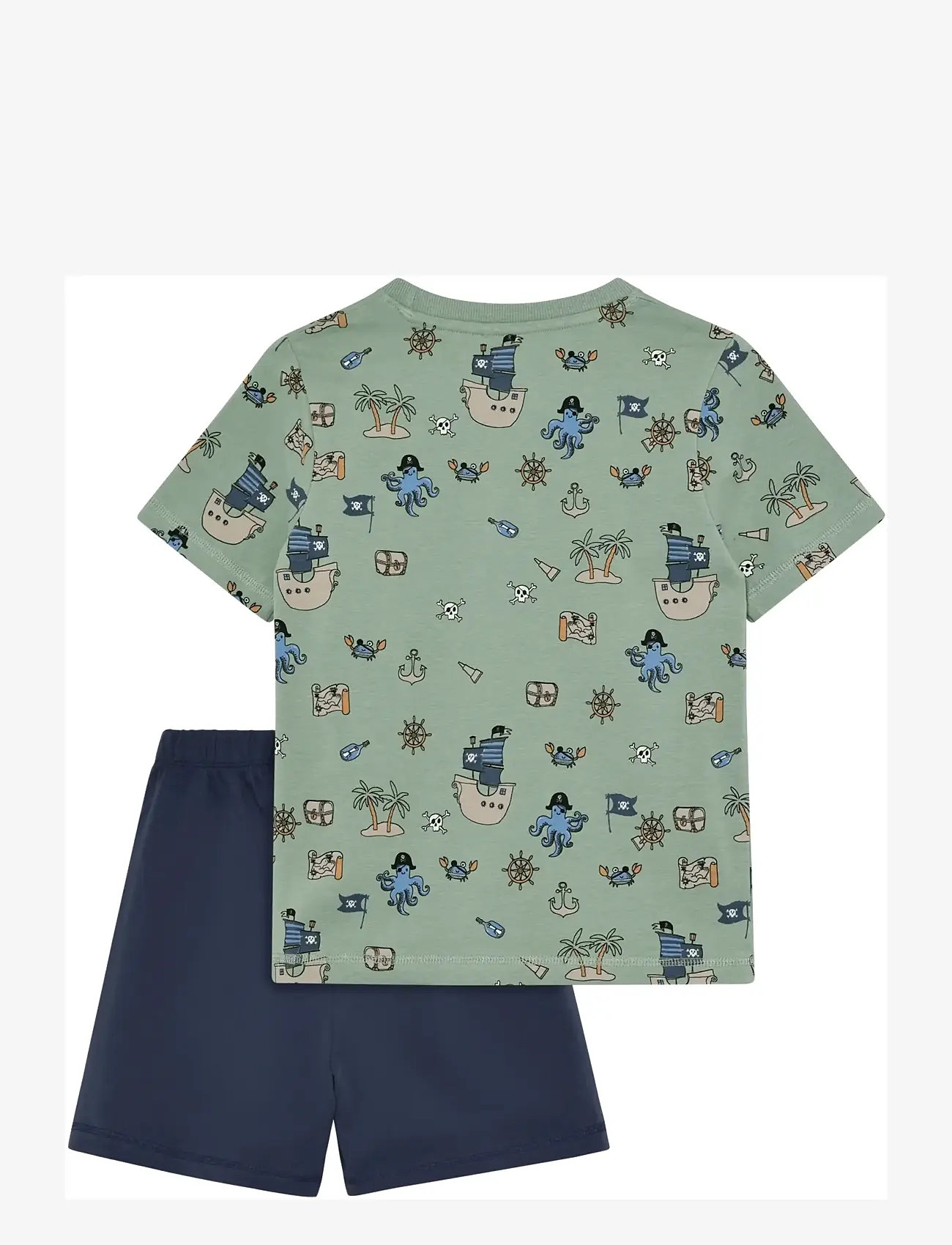 Minymo - Nightset SS AOP - sets with short-sleeved t-shirt - lily pad - 1